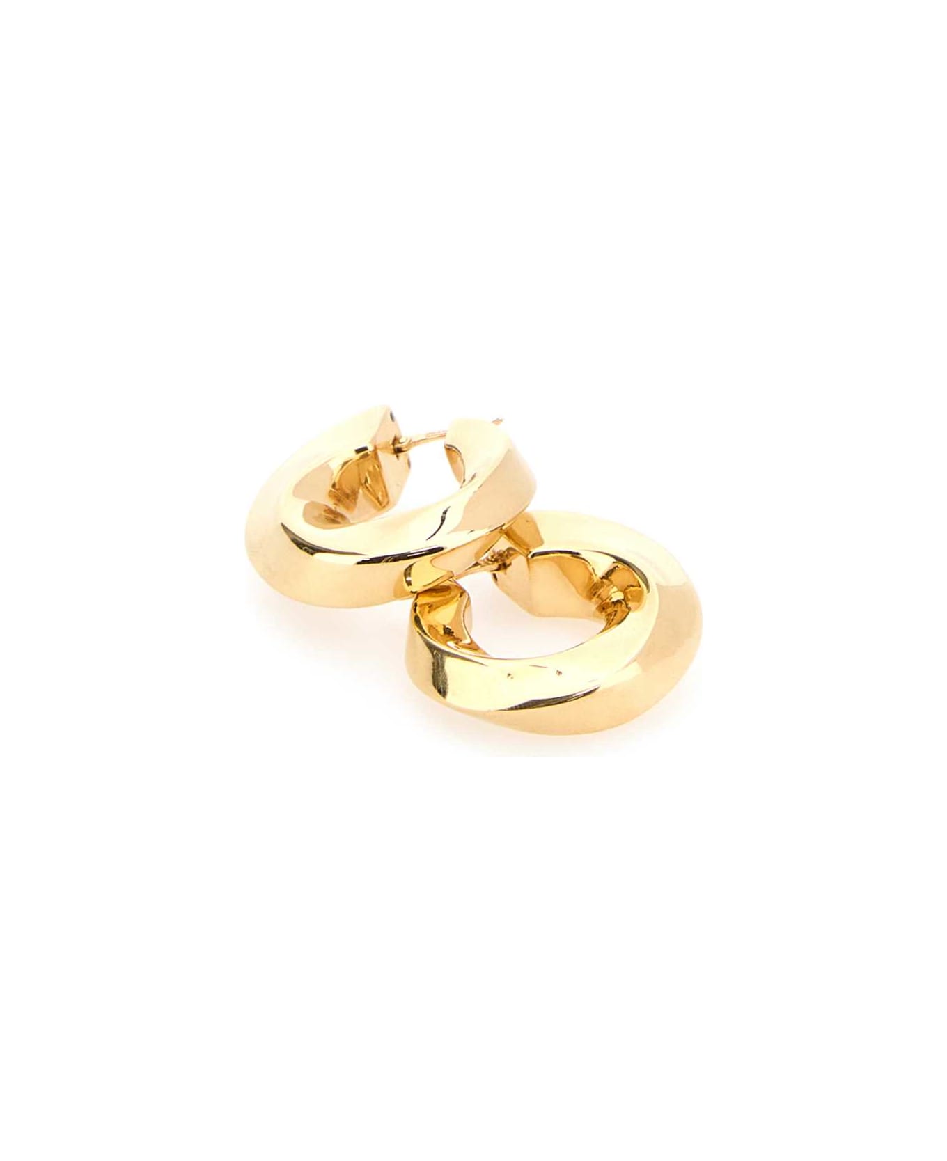 Bottega loafers Veneta Gold Silver Twist Hood Earrings - GOLD