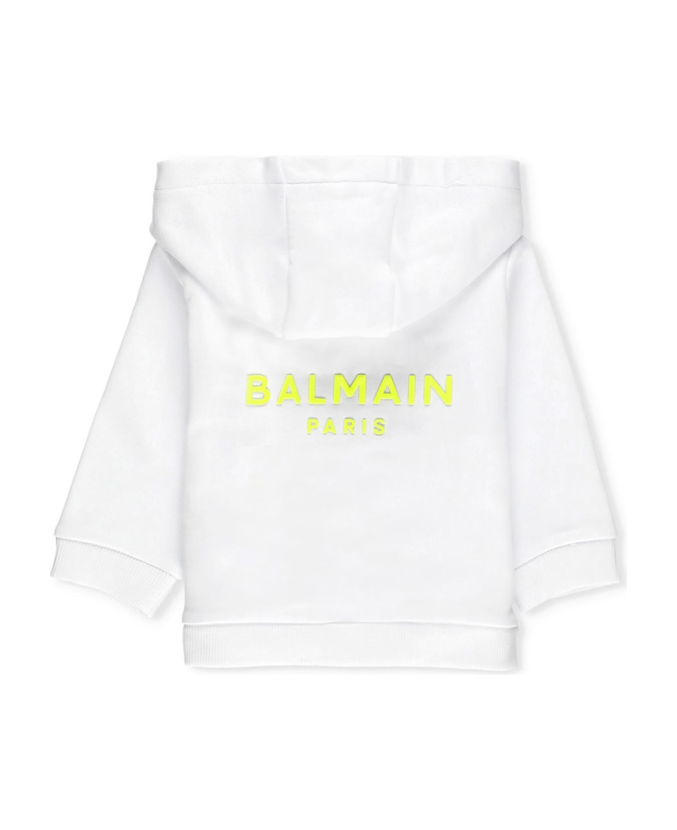Balmain Hoodie With Logo - White