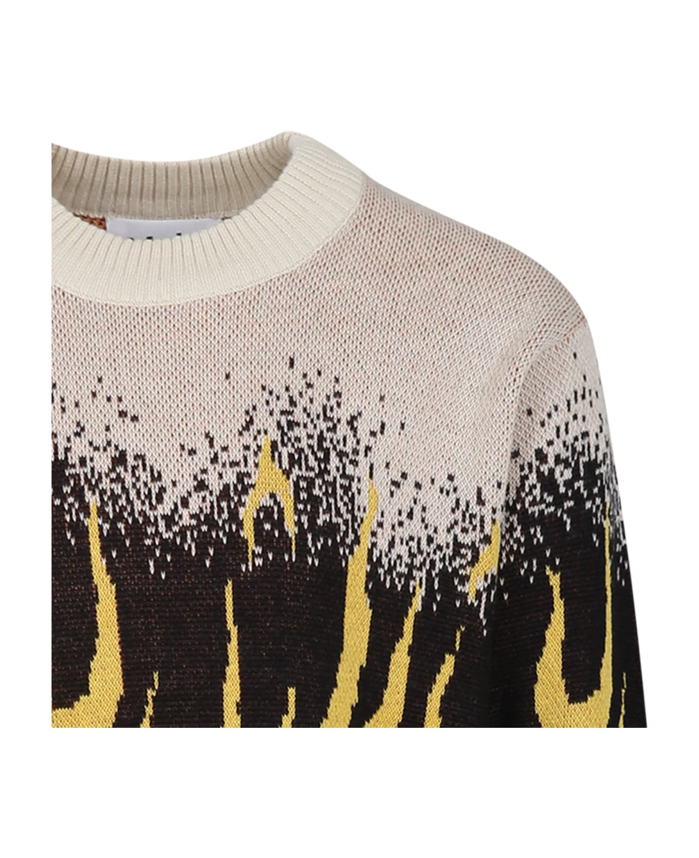 Molo Beige Sweater For Boy With Flames - Multicolor ニットウェア＆スウェットシャツ