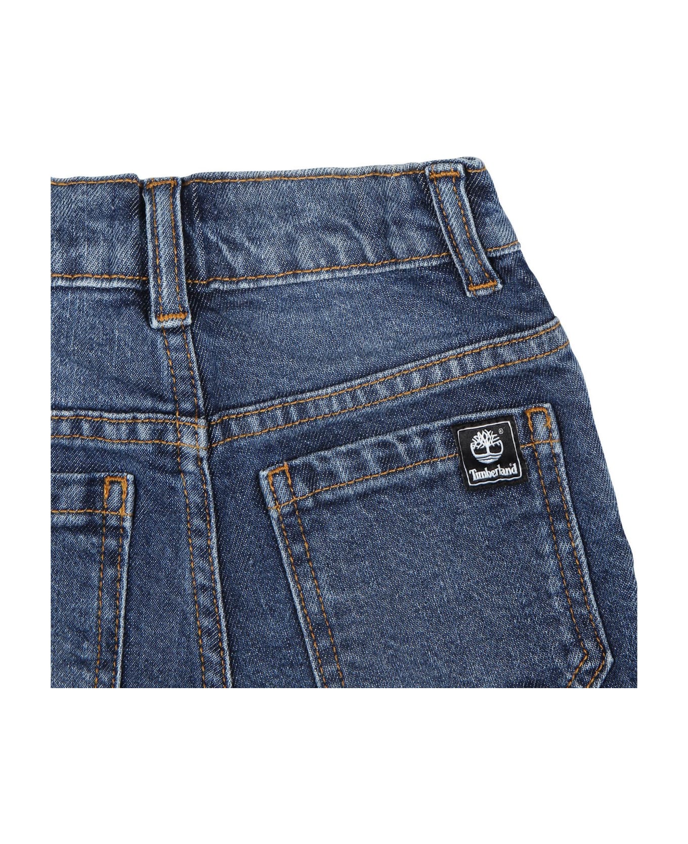 Timberland Denim Jeans For Baby Boy With Logo - Denim