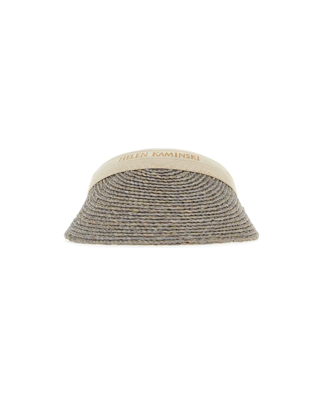 Helen Kaminski Grey Raffia Bianca Visor - ECLMELNATLOG