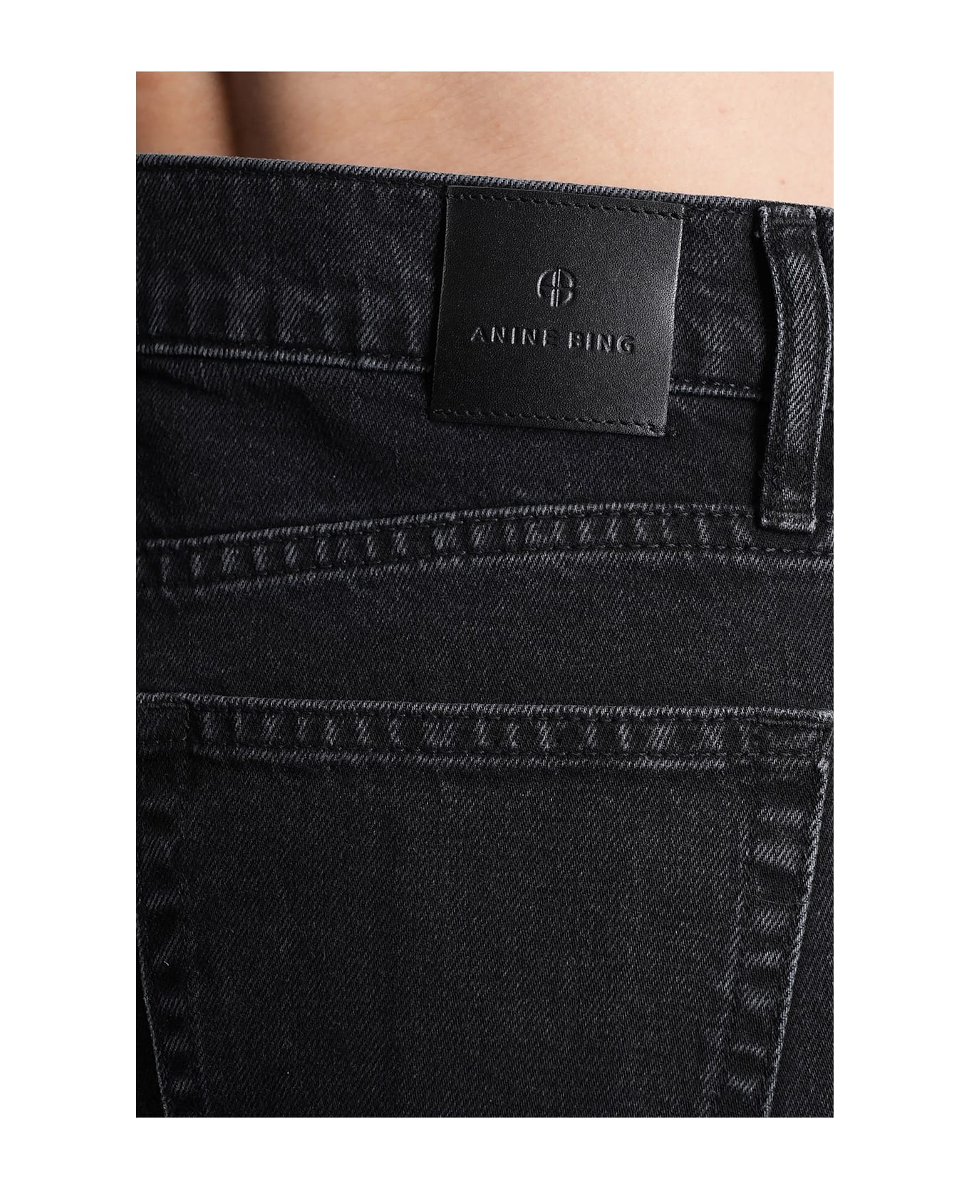 Anine Bing Hugh Jeans In Black Cotton - black