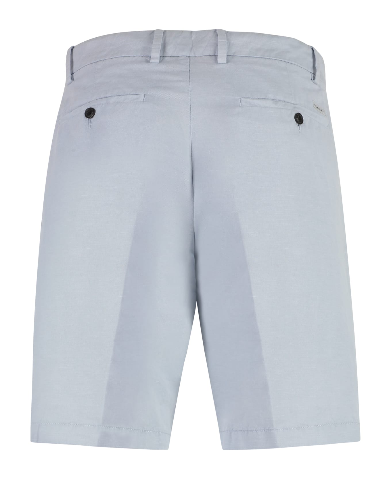 Paul&Shark Cotton And Linen Bermuda-shorts - Light Blue