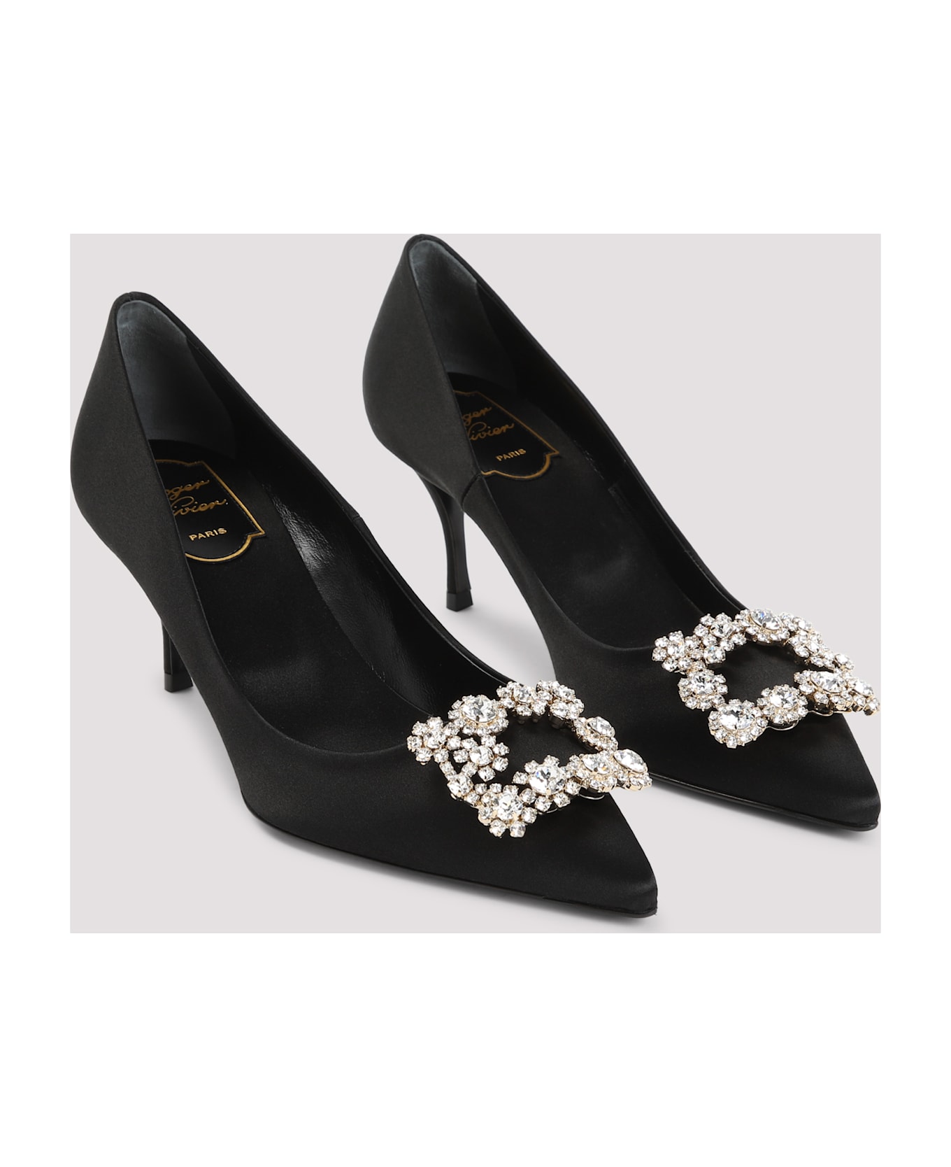 Roger Vivier Flower Strass 65 Pumps - Nero ハイヒール