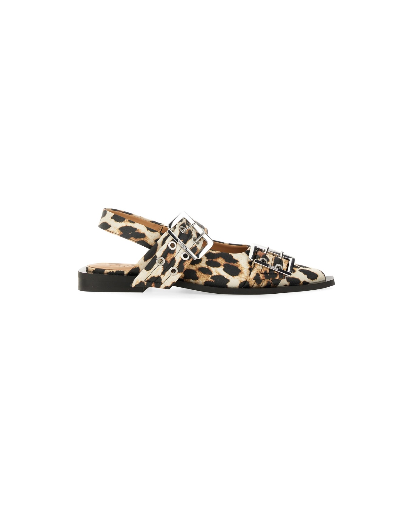 Ganni Ballerina Con Fibbia - ANIMALIER