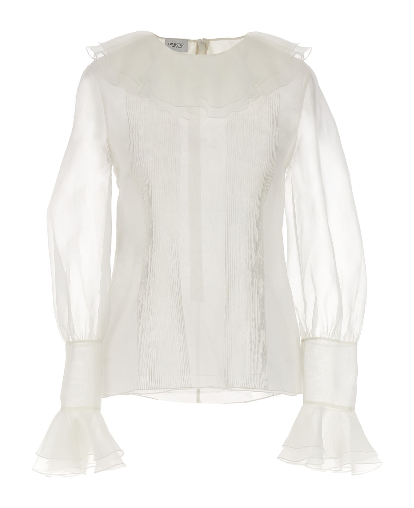 Giambattista Valli Ruffle Collar Shirt - White
