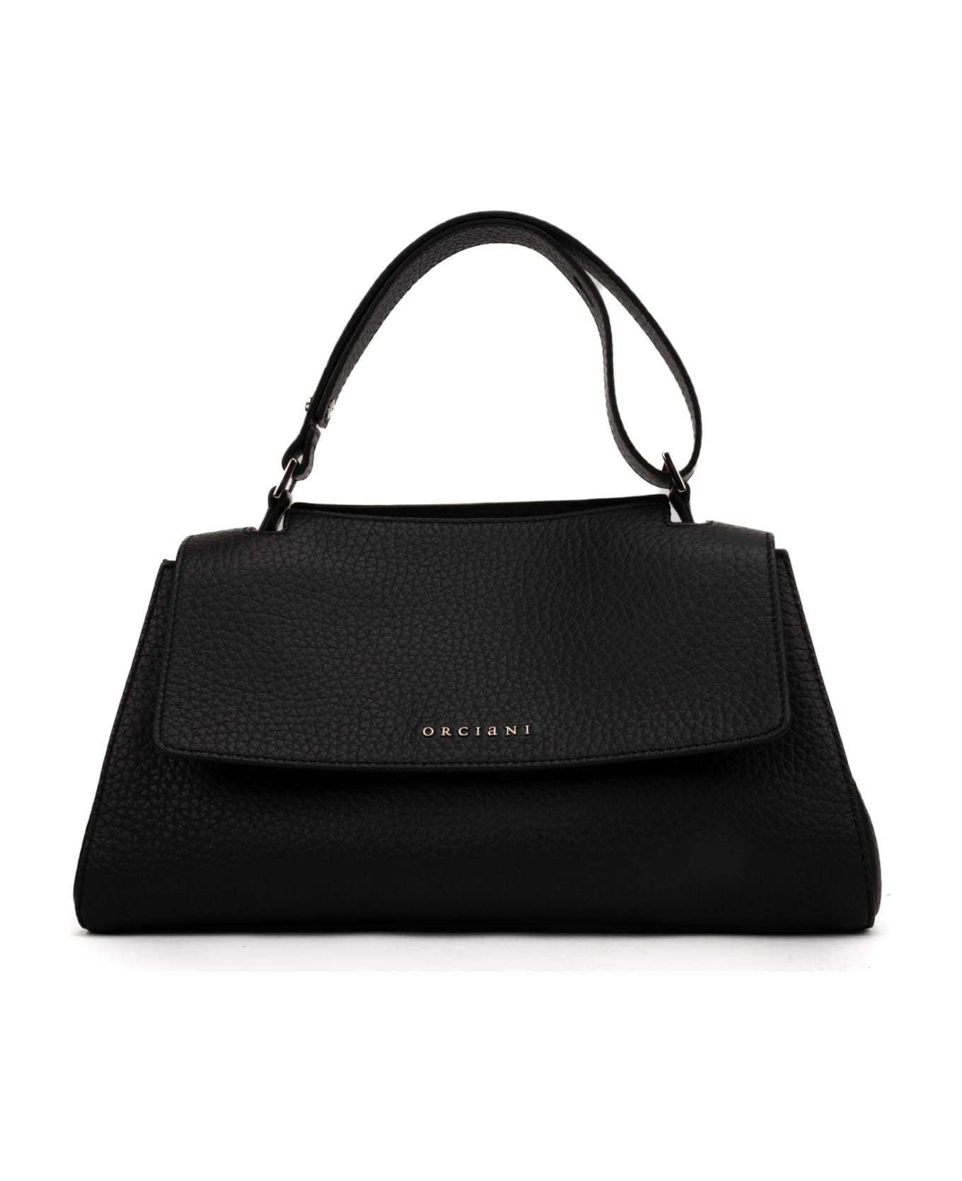 Orciani Sveva Longuette Soft Bag In Leather - Nero
