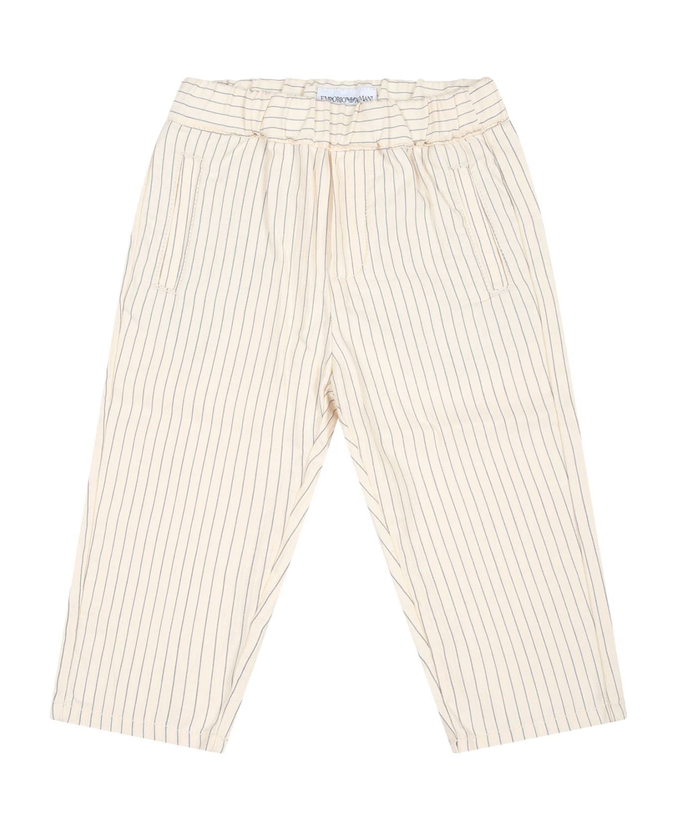 Emporio Armani Ivory Trousers For Baby Boy - Ivory
