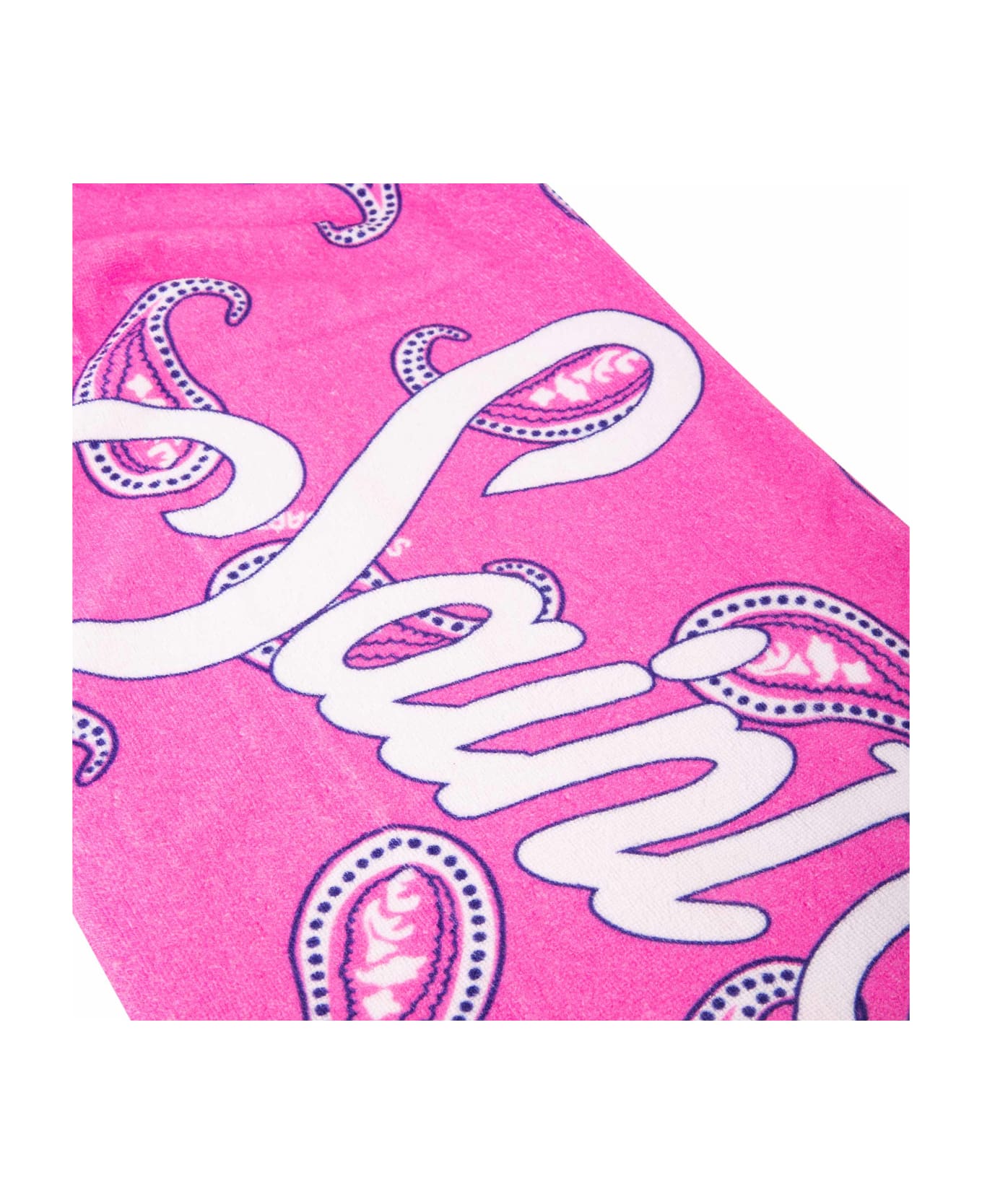 MC2 Saint Barth Soft Terry Beach Towel With Pink Paisley Print - PINK ビーチタオル