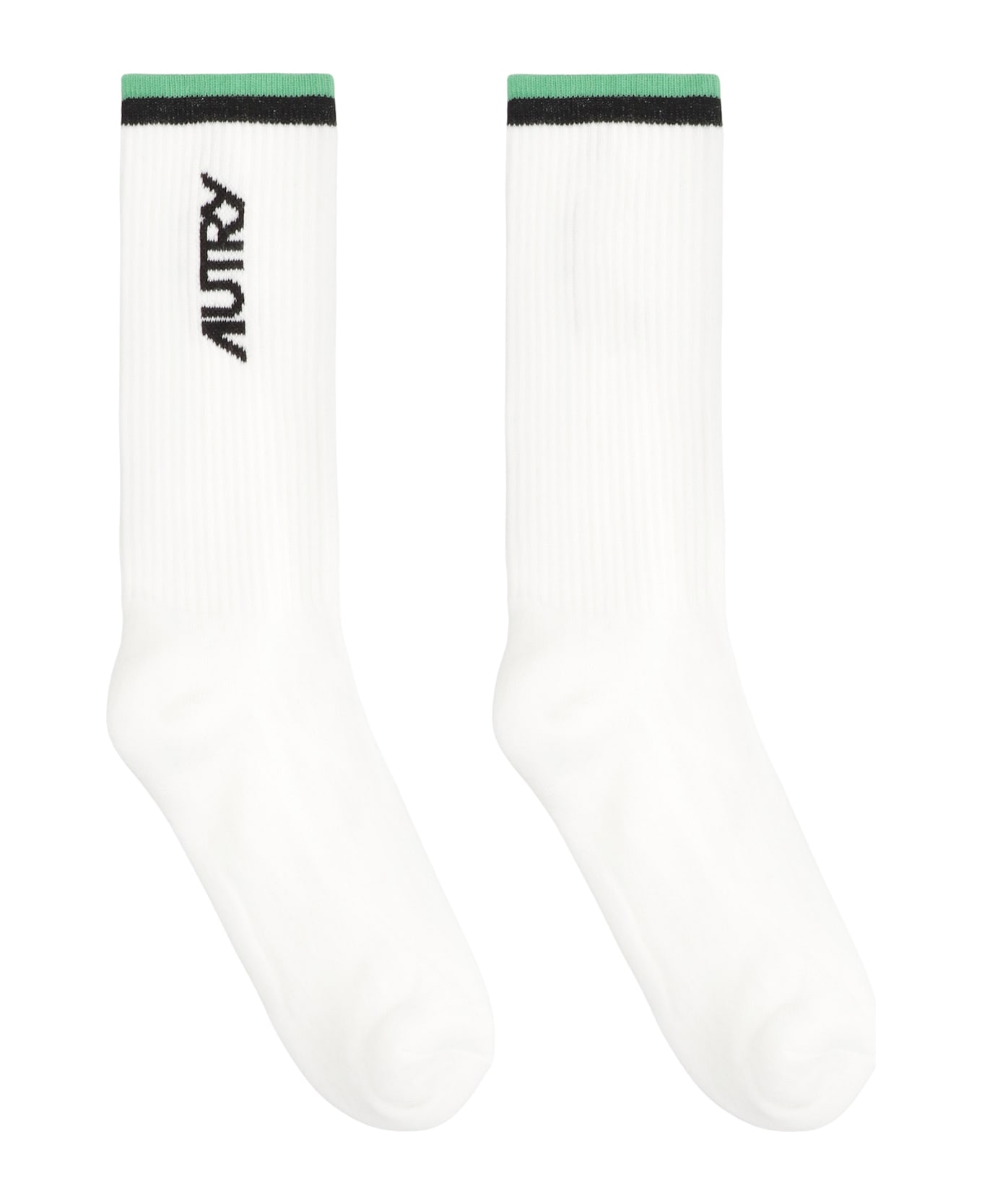 Autry Logo Cotton Blend Socks - panna