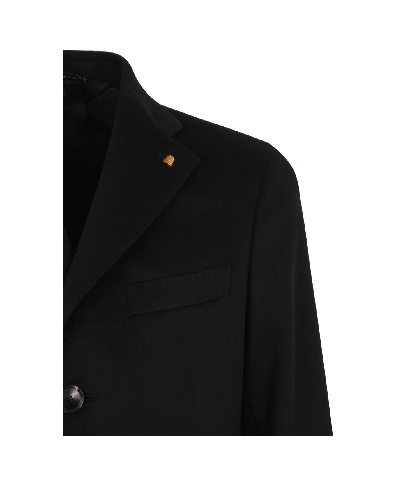 Sartoria Latorre Aosta Single Breasted Coat - Black