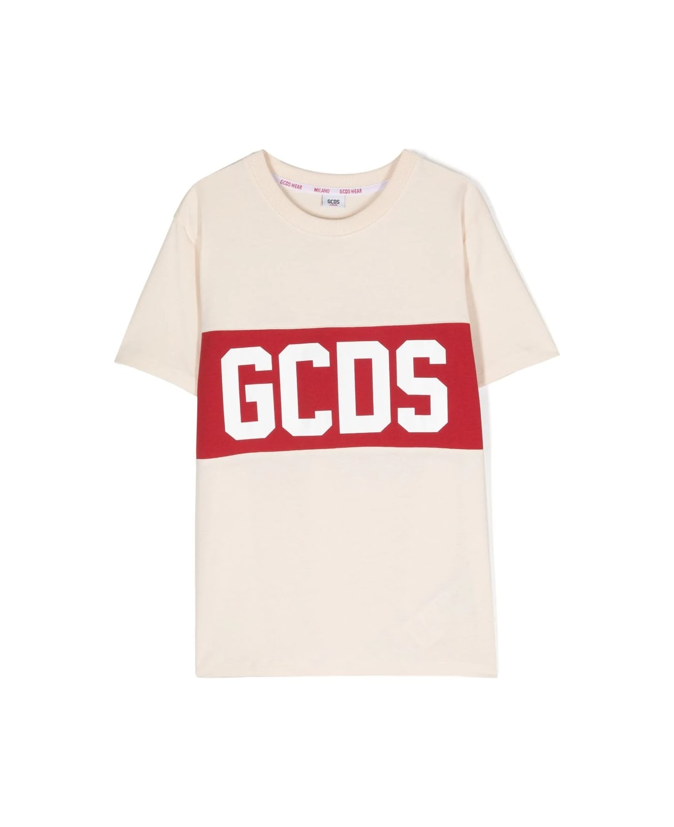 GCDS Mini T-shirt Con Logo - White