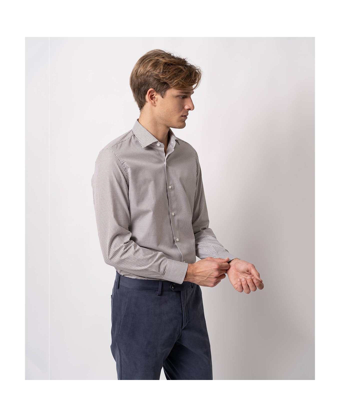 Larusmiani Tailored Cotton Shirt Hyde Park Shirt - Brown