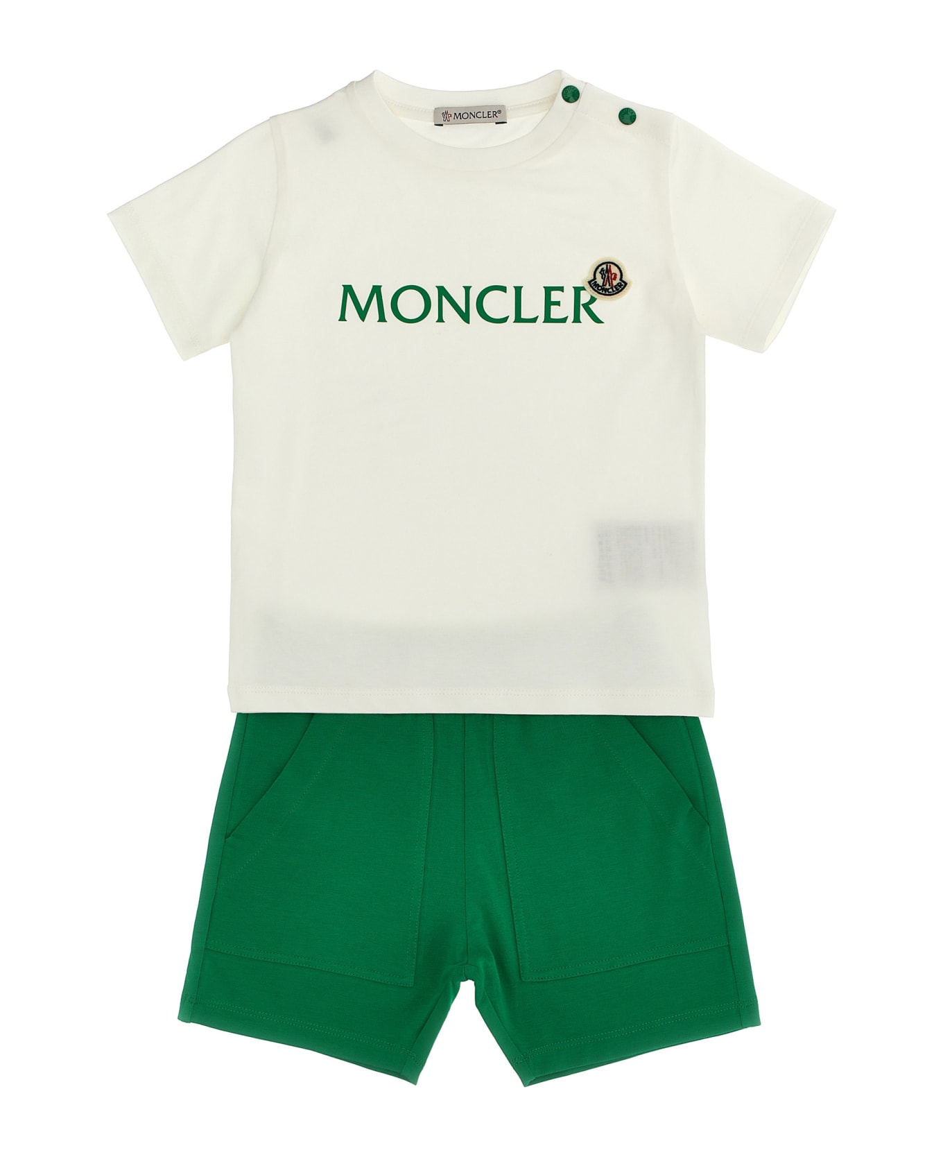 Moncler T-shirt + Logo Print Shorts ボディスーツ＆セットアップ