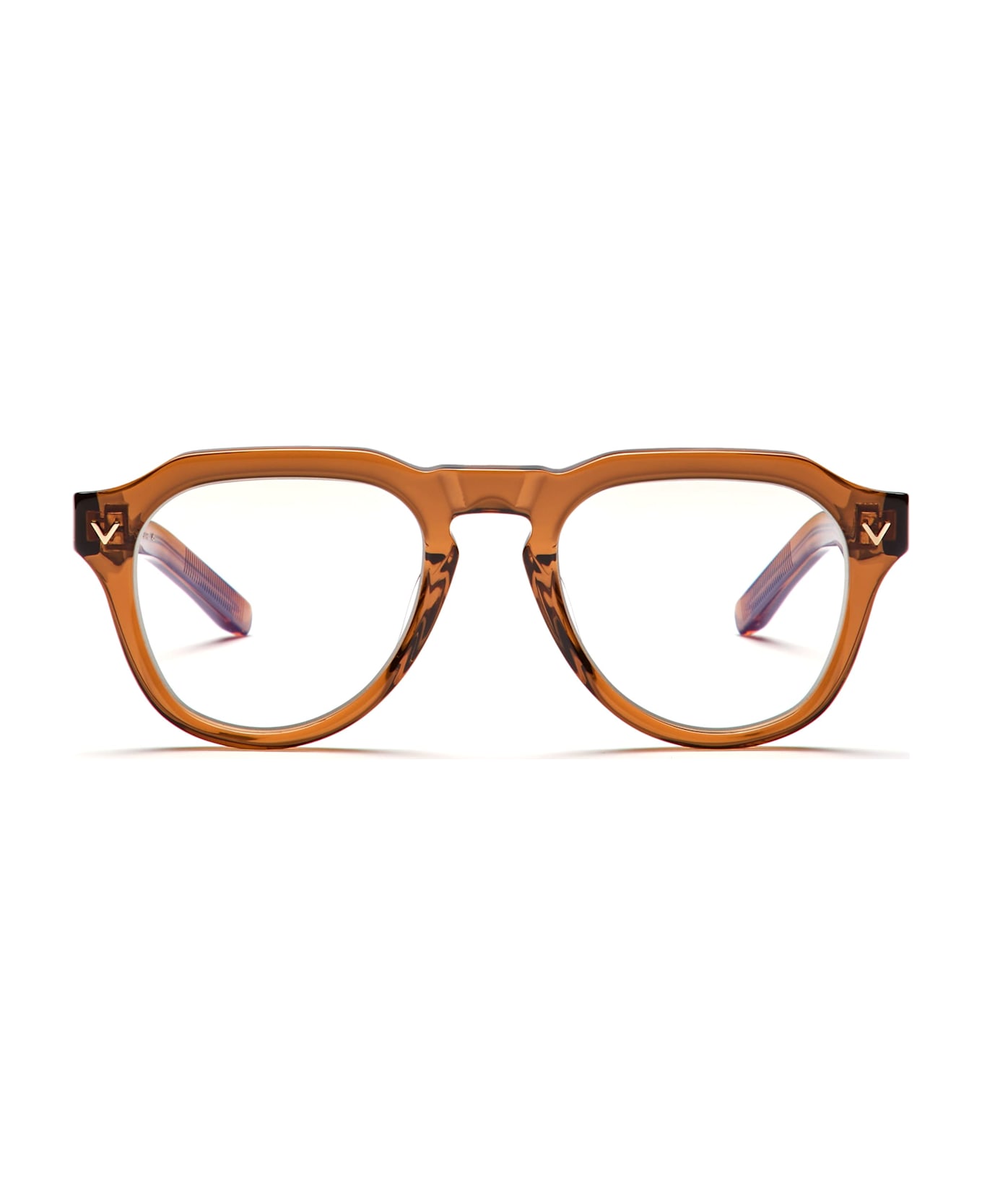 Valentino Eyewear V-tale-ii - Crystal Brown / Light Gold Rx Glasses - brown