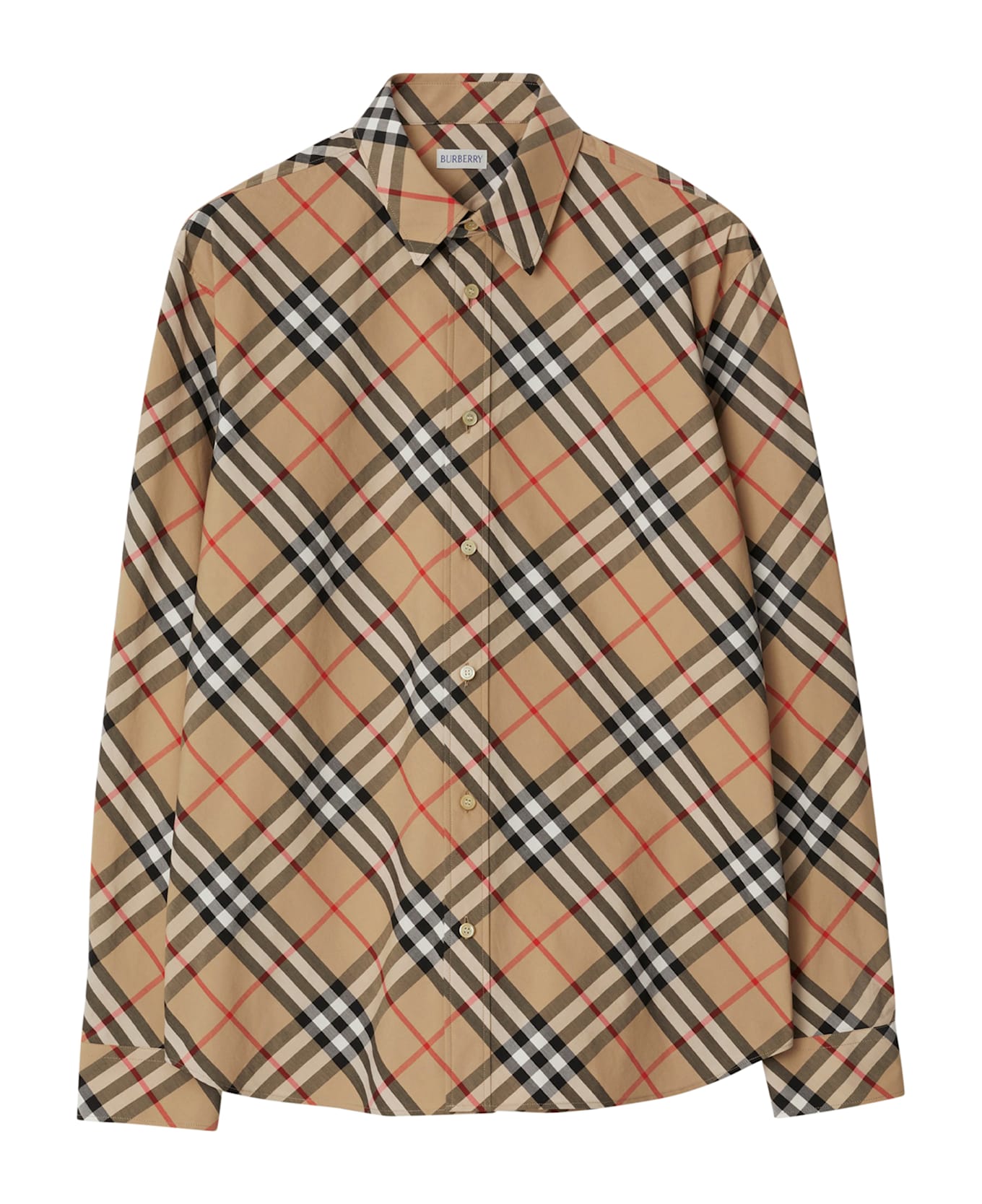 Burberry Check Cotton Shirt - Nude & Neutrals