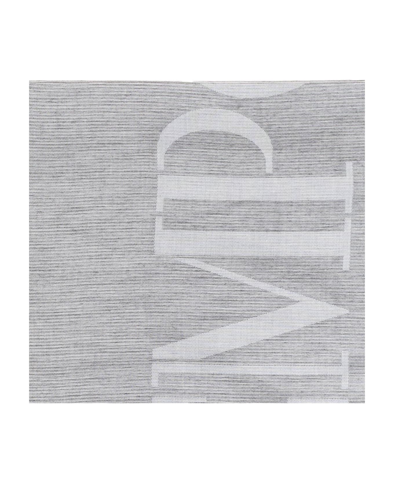Emporio Armani Scarf With Logo - Grey