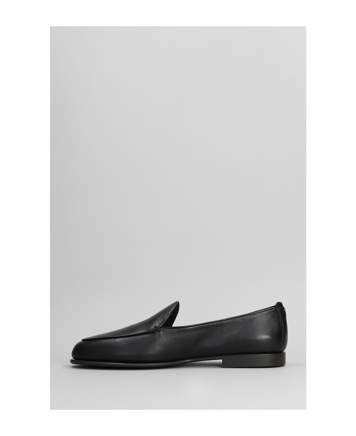 Santoni Vibe B Loafers In Black Leather - black