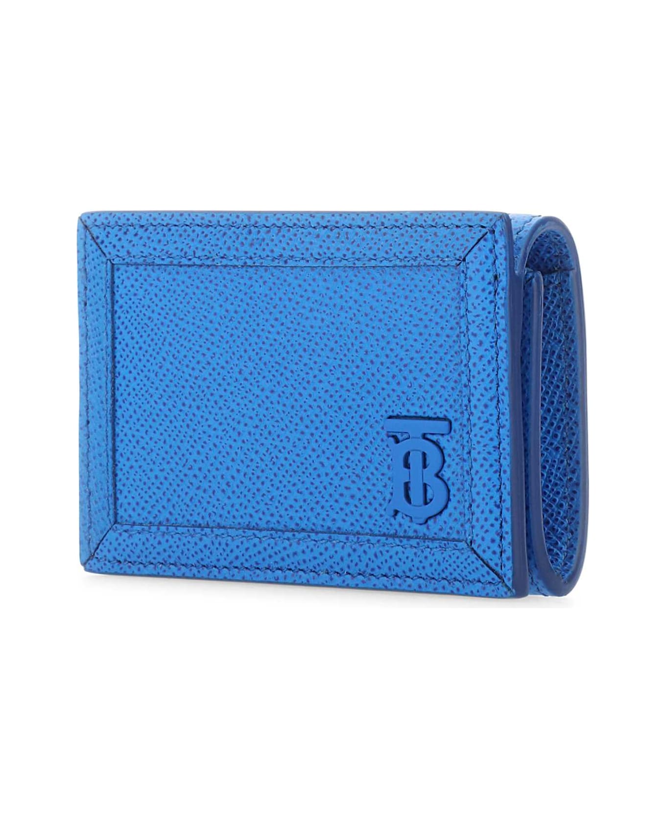 Burberry Turquoise Leather Card Holder - VIVIDBLUE 財布