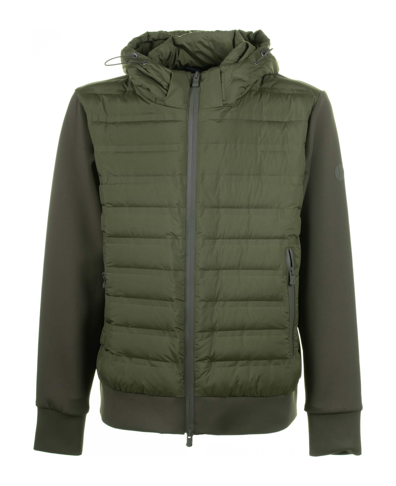 People Of Shibuya Green Quilted Jacket With Hood - VERDE ダウンジャケット