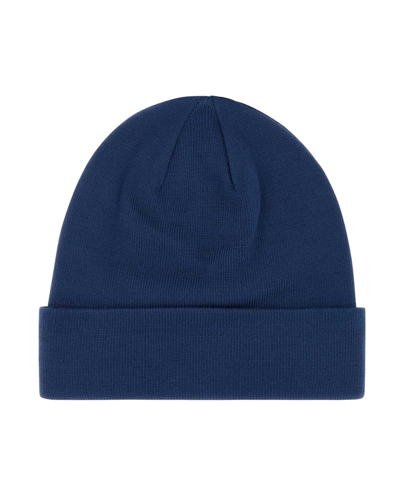The North Face Navy Blue Stretch Polyester Blend Beanie Hat - SHADY BLUE