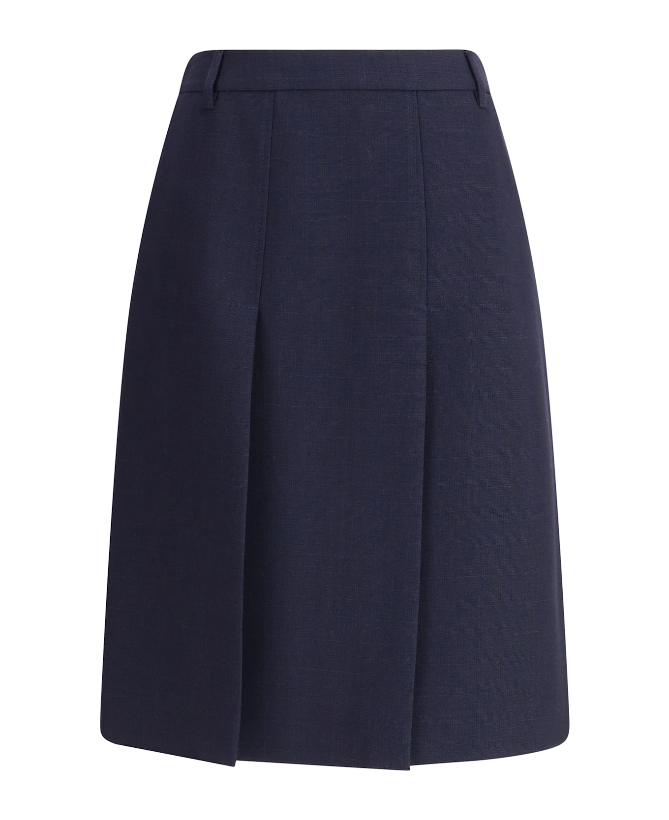 Prada Virgin Wool Midi Skirt