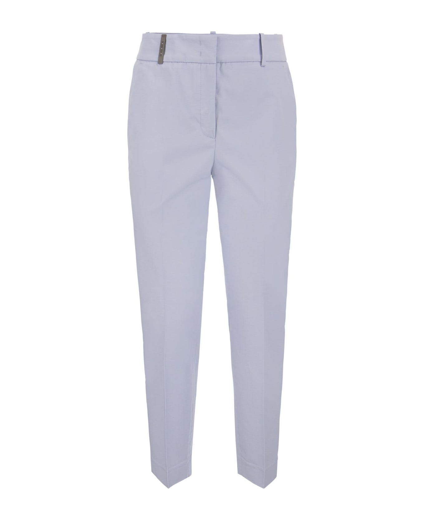 Peserico Stretch Cotton Trousers - Light Blue