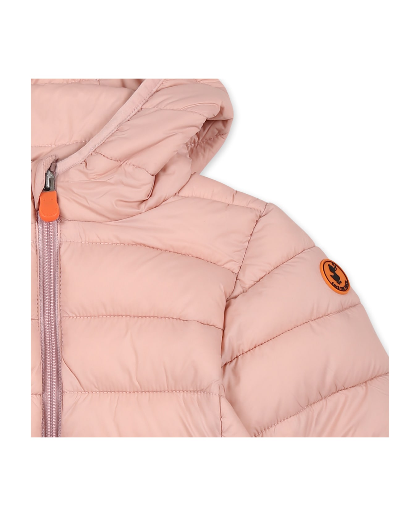 Save the Duck Pink Down Jacket For Baby Girl - Pink