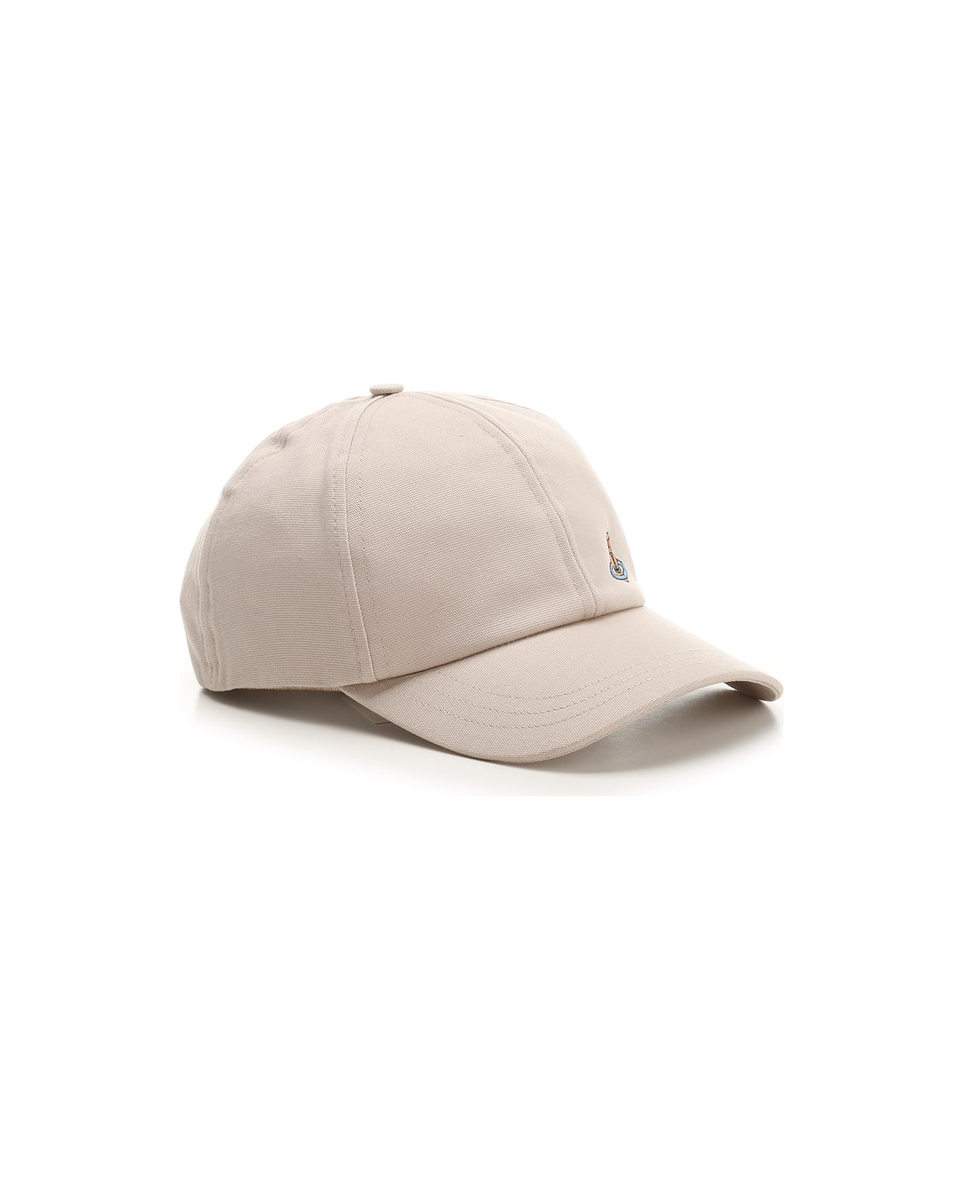 Vivienne Westwood Beige Cap With Embroidered Orb Logo - NEUTRALS