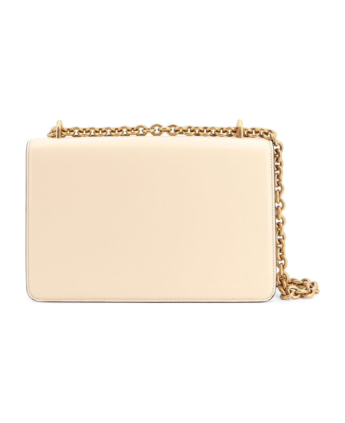 Valentino Garavani Ivory Leather Vain Shoulder Bag - White