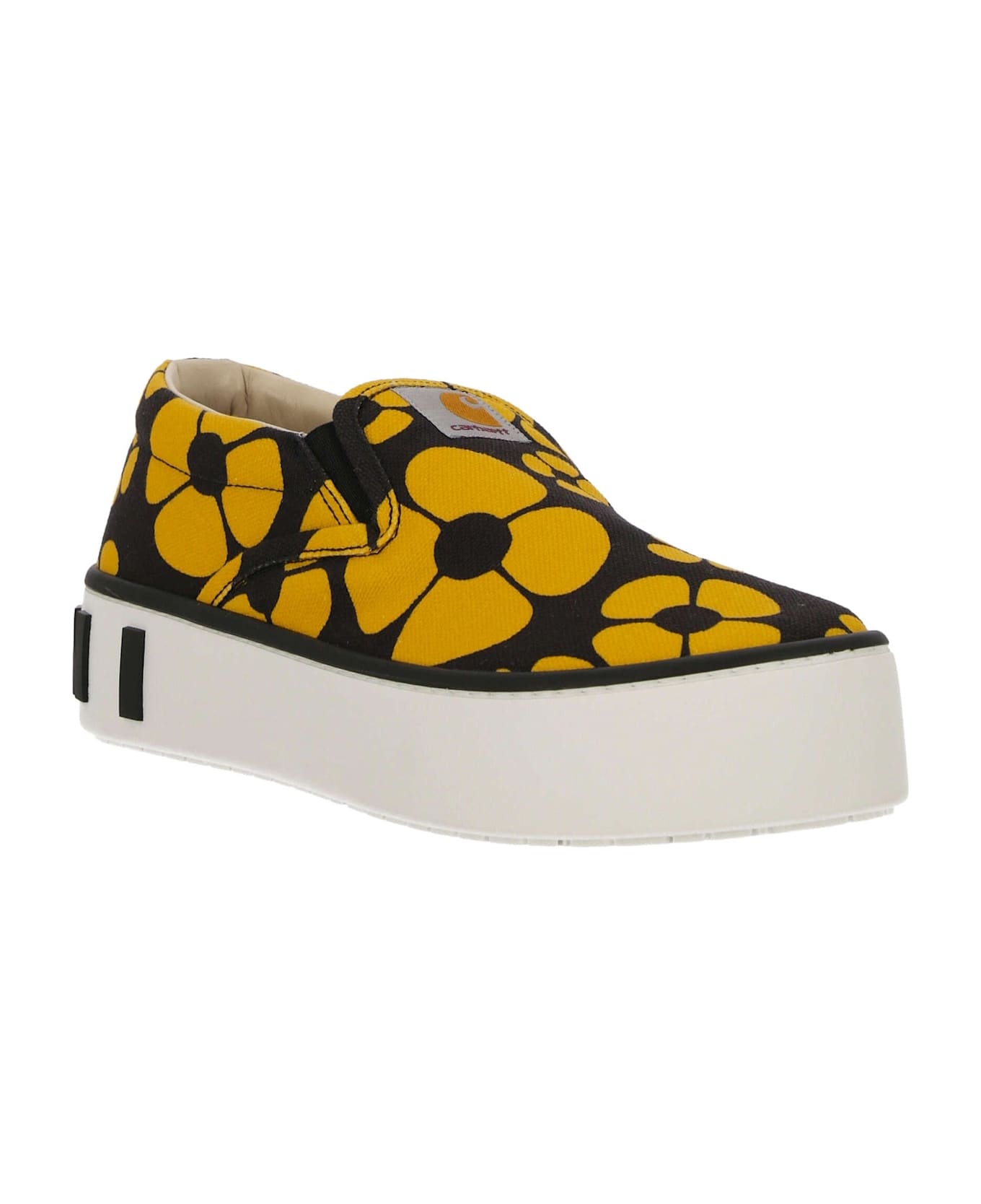 Marni Printed Slip On Sneakers - Black