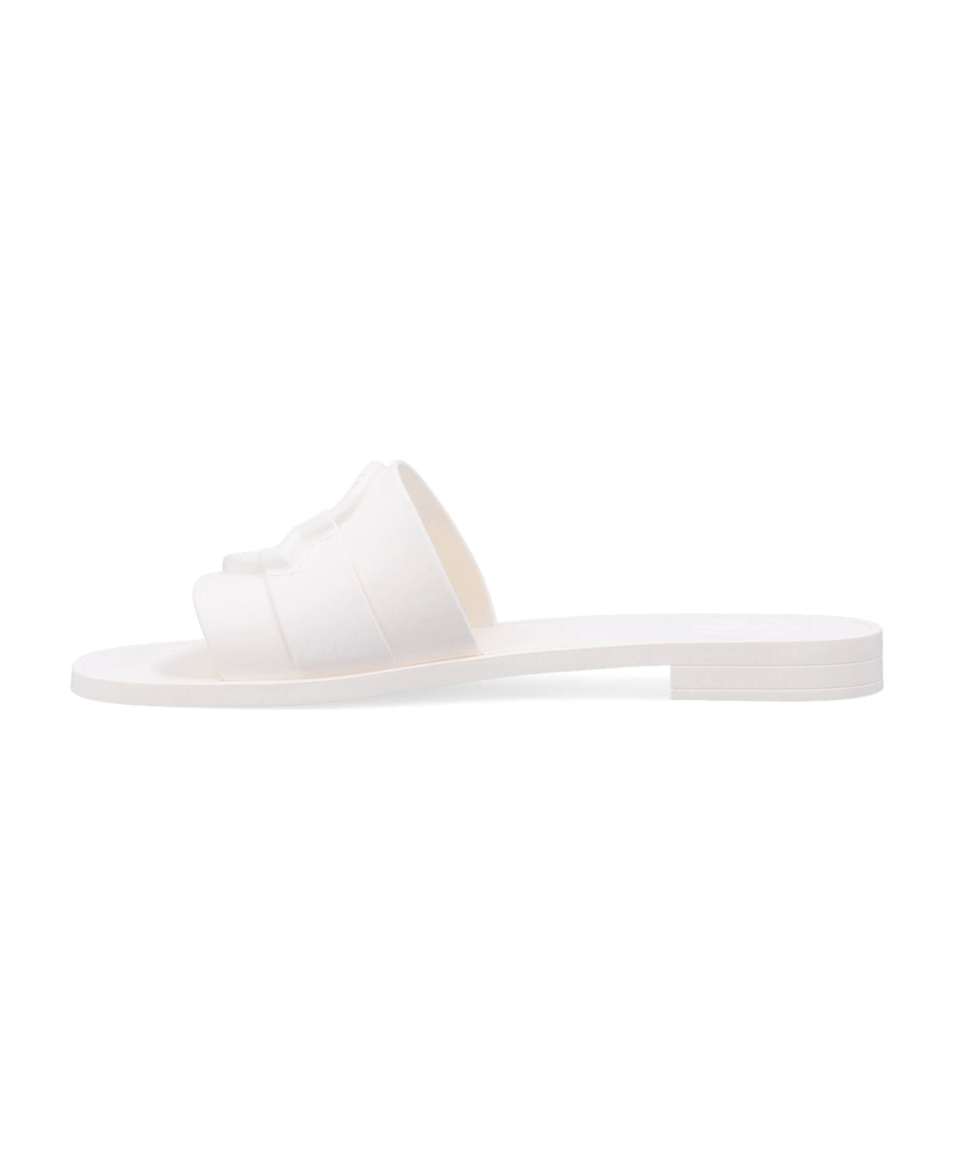 Moncler Mon Slides Shoes - White