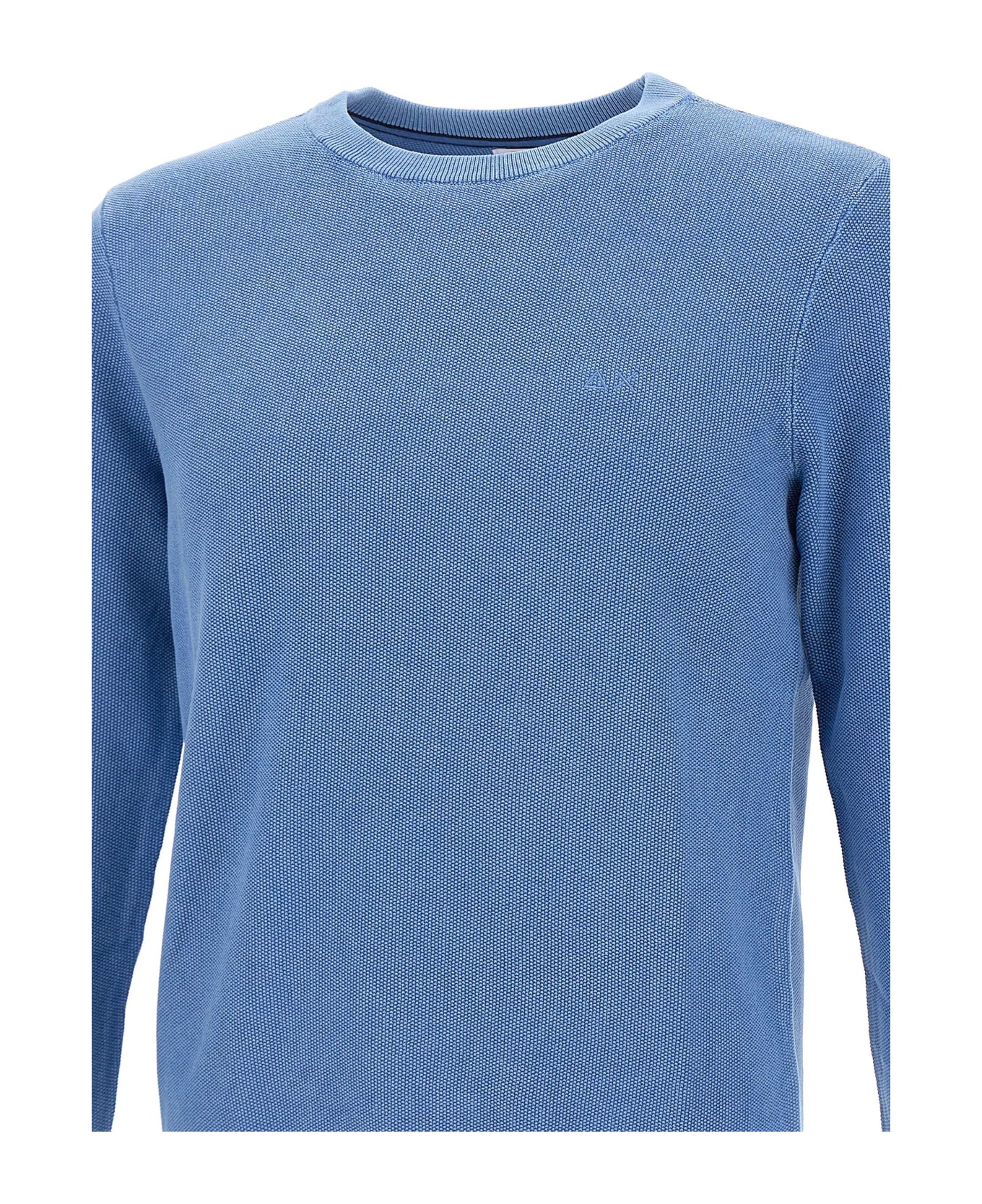 Sun 68 "round Vintage" Sweater Cotton - BLUE ニットウェア