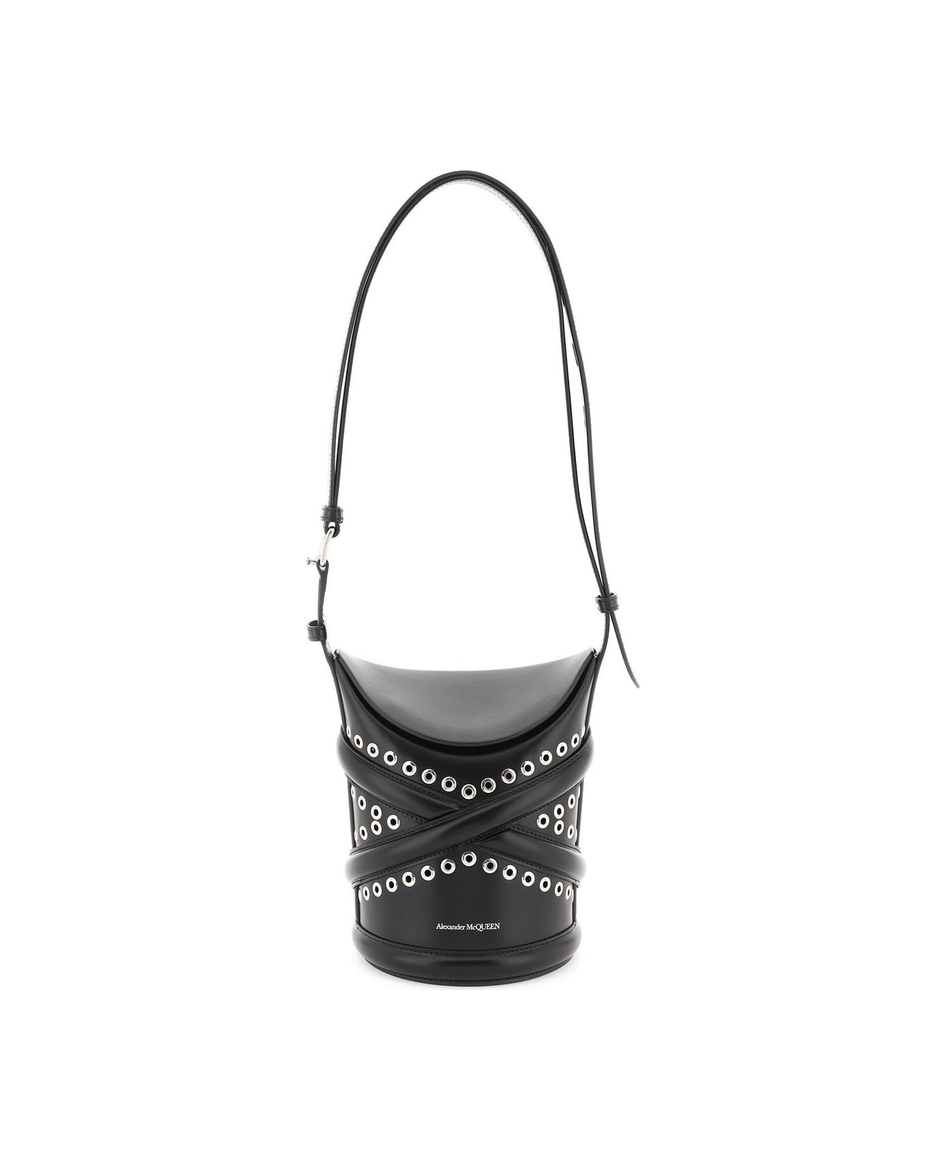 Alexander McQueen The Curve Small Bucket Bag - Black