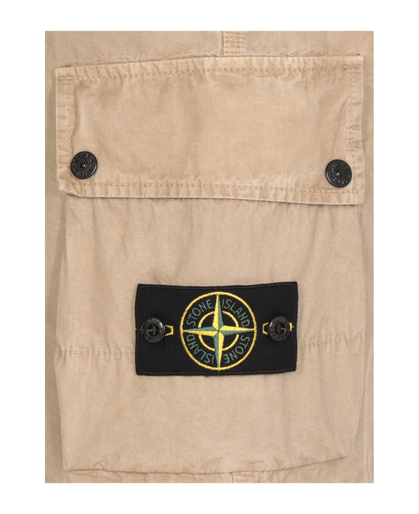 Stone Island Logoed Bermuda Shorts - Beige