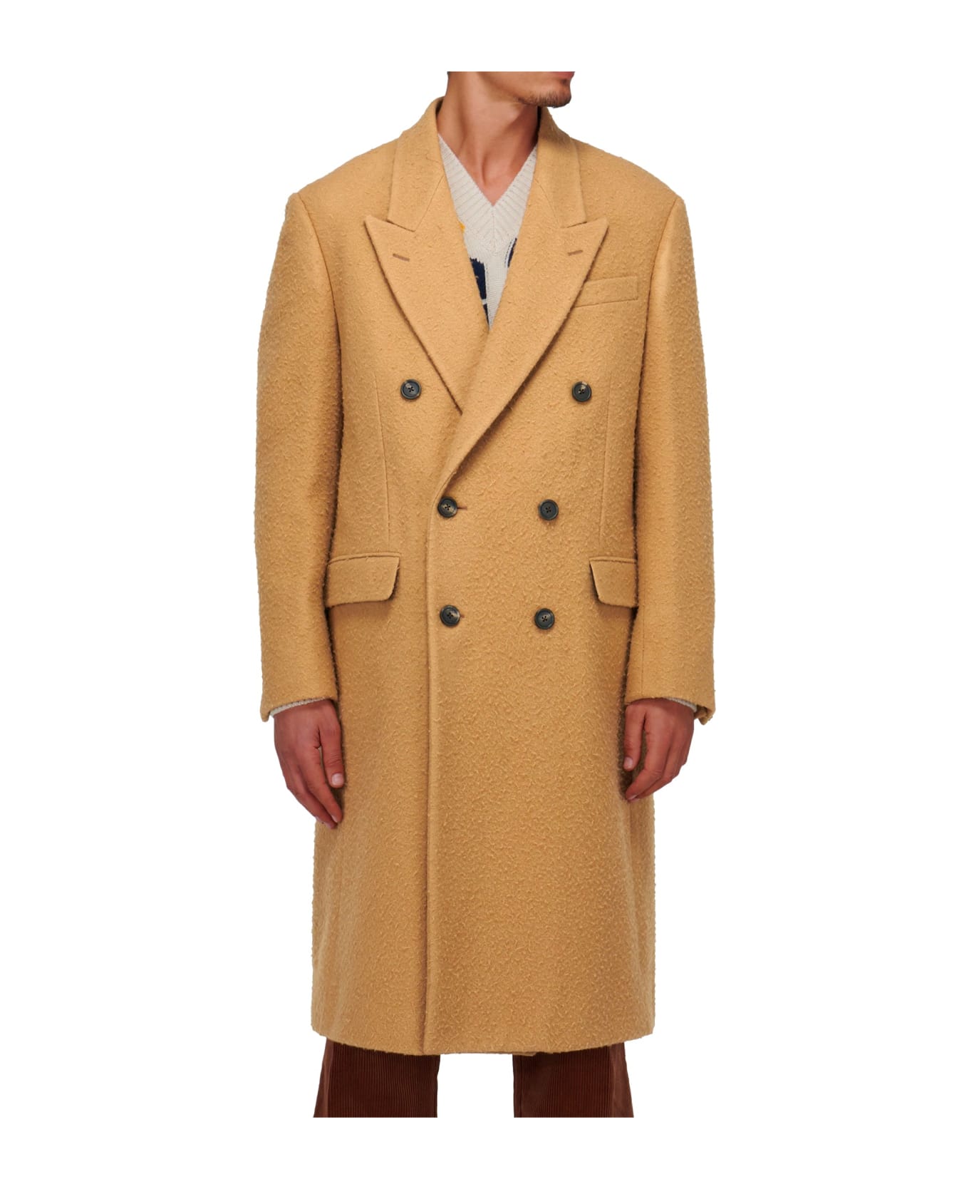 Fendi Wool Long Coat - Brown コート