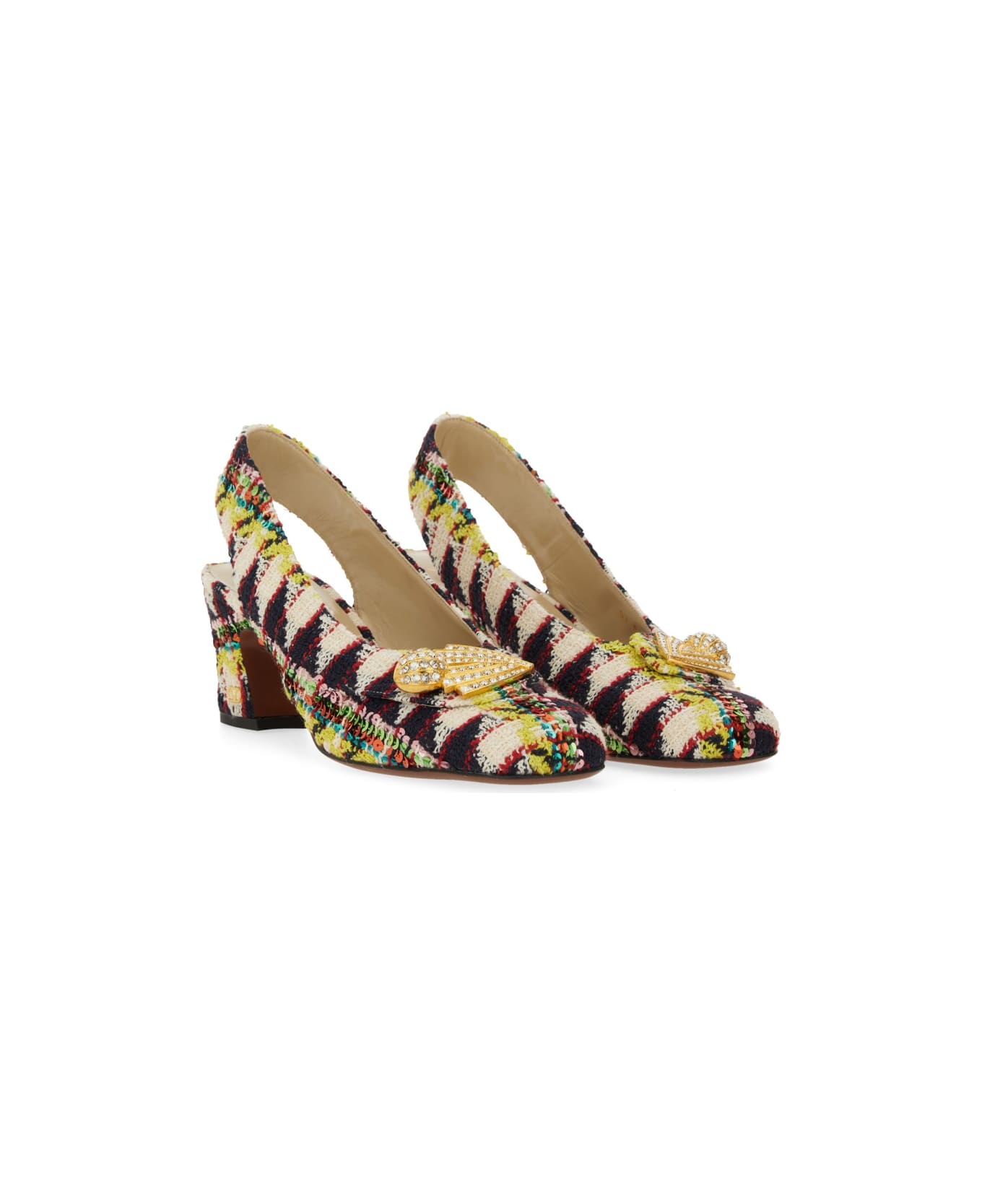 Valentino Garavani Tweed "adamantine" Slingback Pumps - MULTICOLOUR