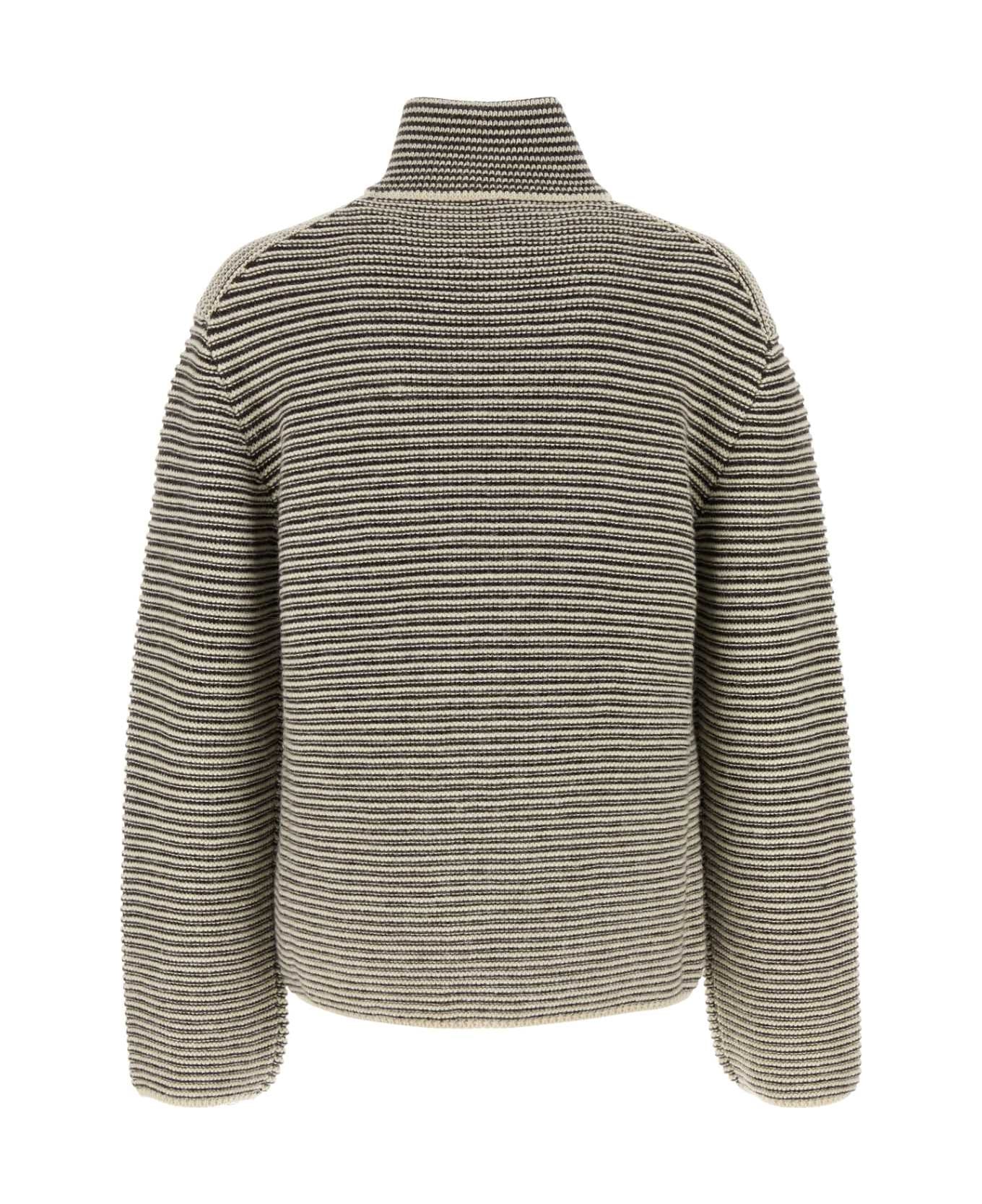 The Row Embroidered Alpaca Cartney Sweater - DARKBROWNECRU