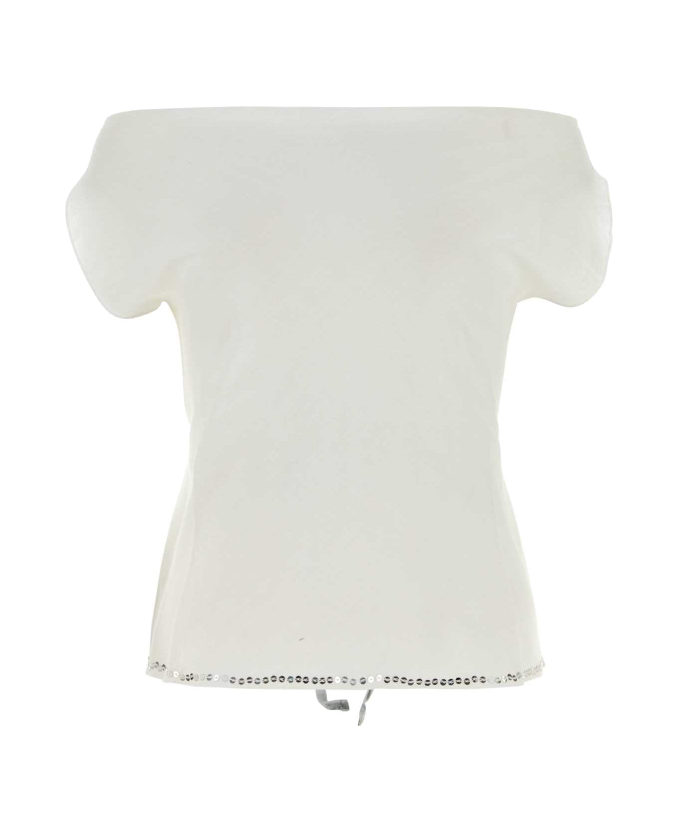 Gimaguas White Cotton Cala Top - WHITE