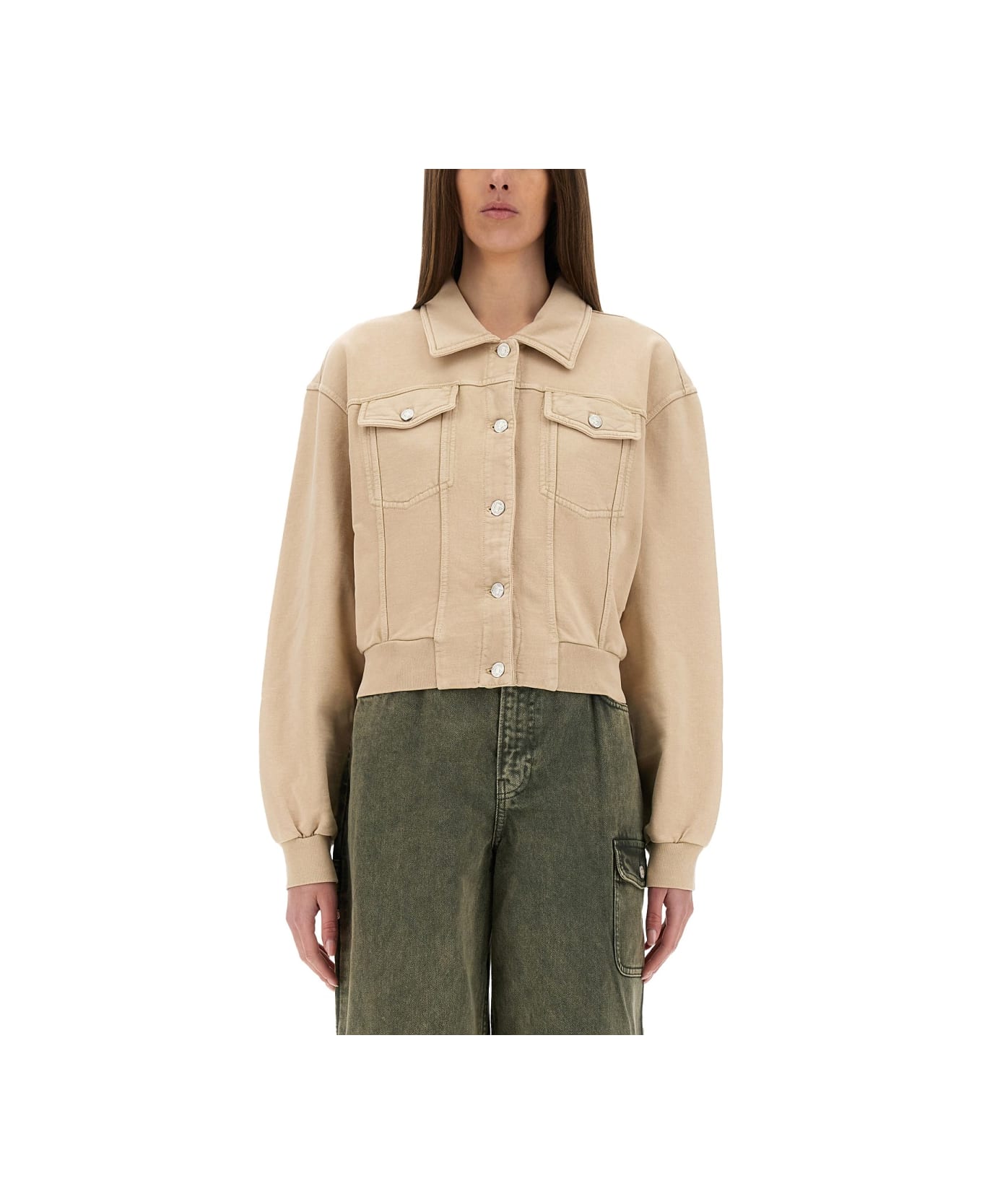 M05CH1N0 Jeans "urban" Jacket - BEIGE