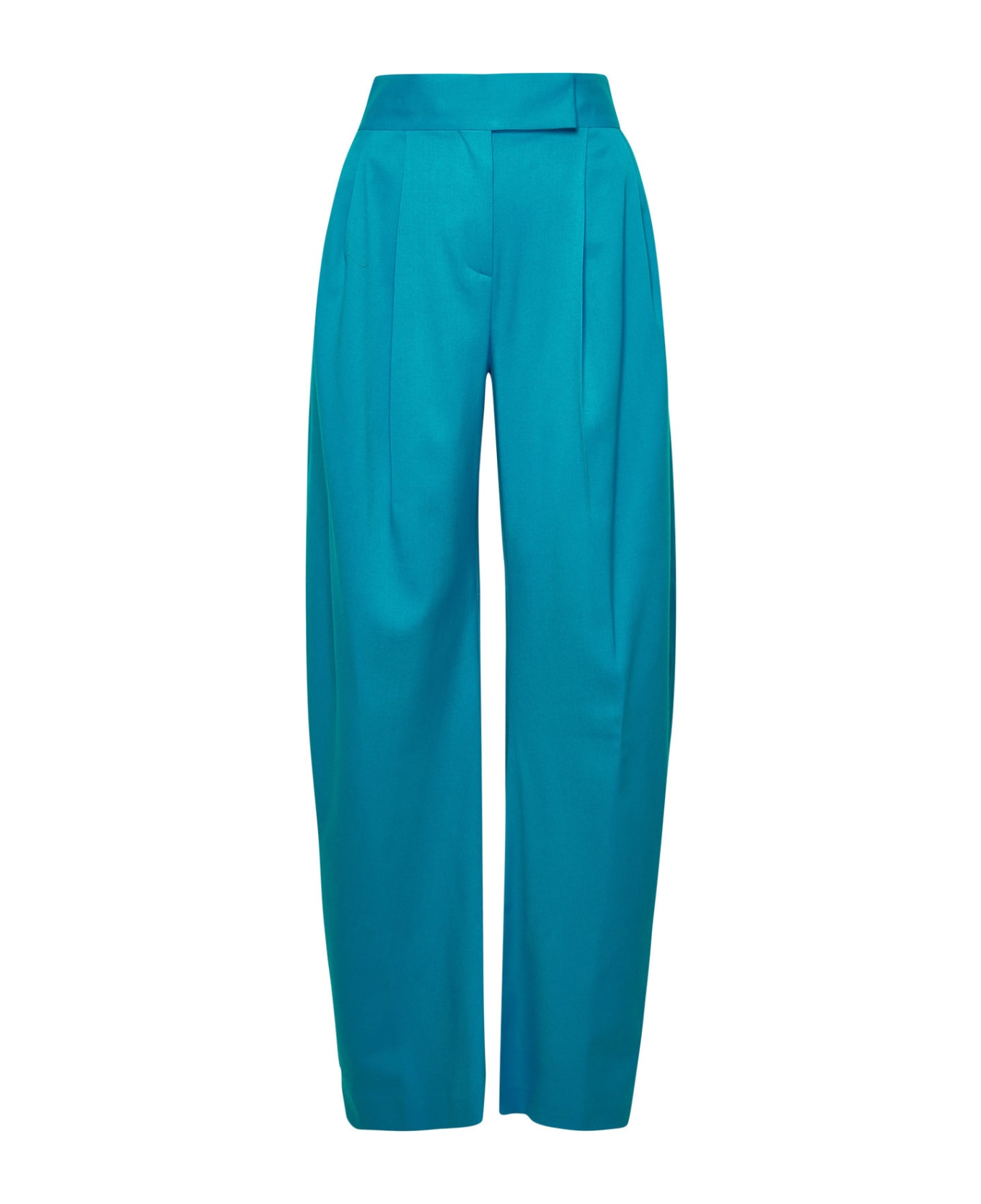 The Attico Gary Light Blue Wool Trousers - Blue