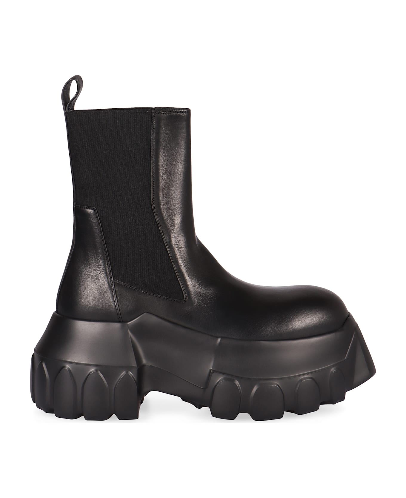 Rick Owens Leather Chelsea Boots - black