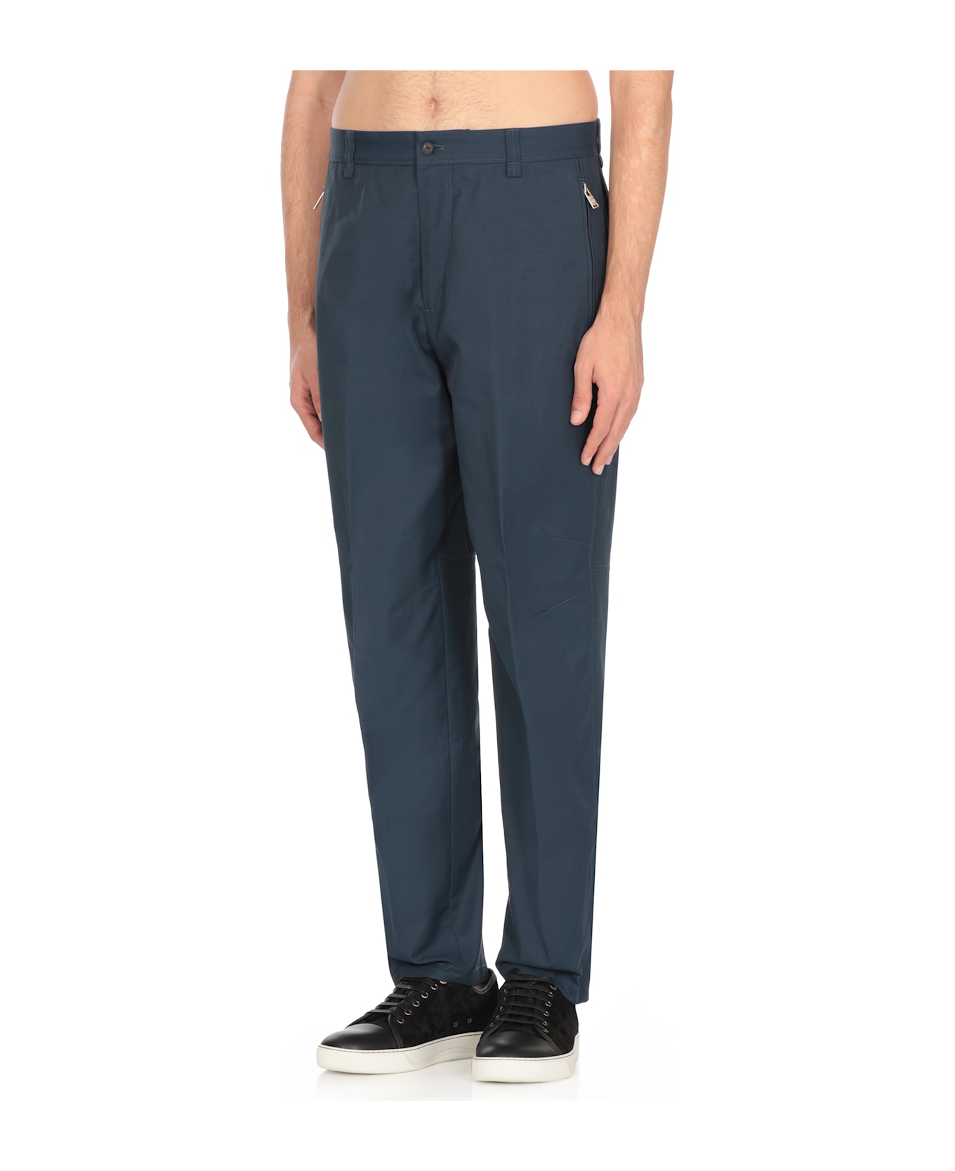 Lanvin Cotton Blend Pants - Blue
