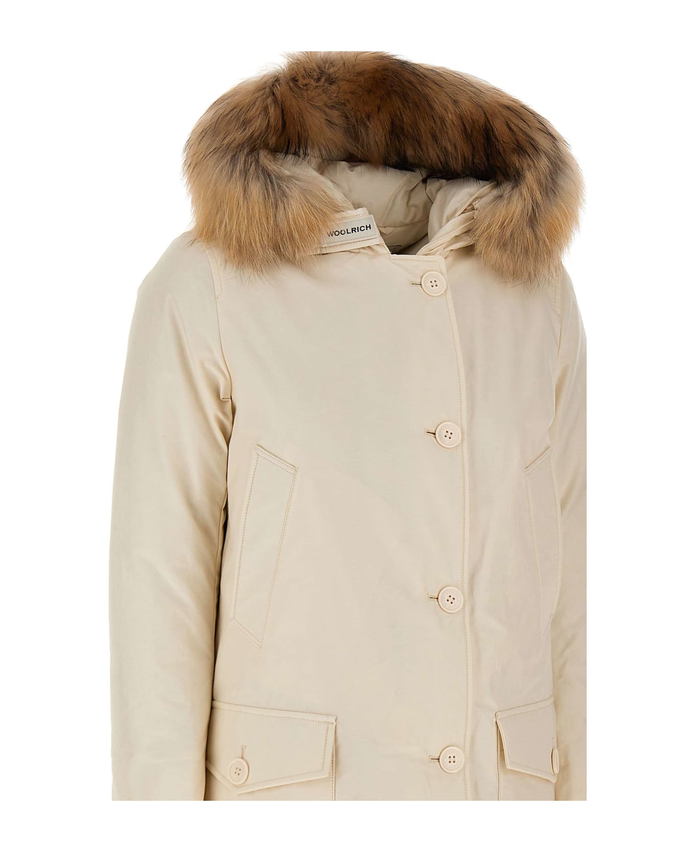 Woolrich 'arctic Detachable Fur Parka' - Mkc Milky Cream コート