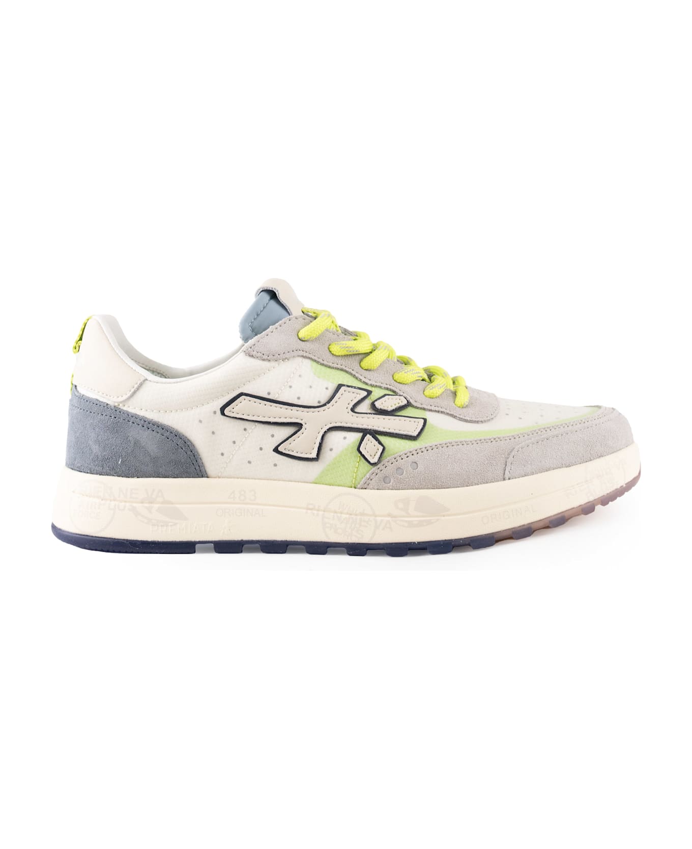 Premiata Sneakers Nous 7220 Grey - Grigio/Lime