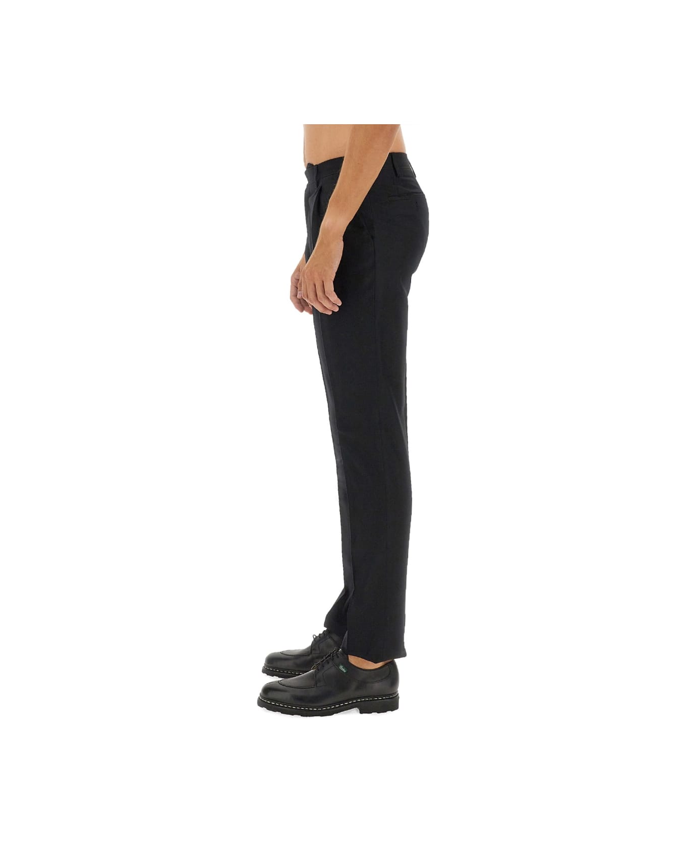 Lardini Slim Fit Pants - BLACK