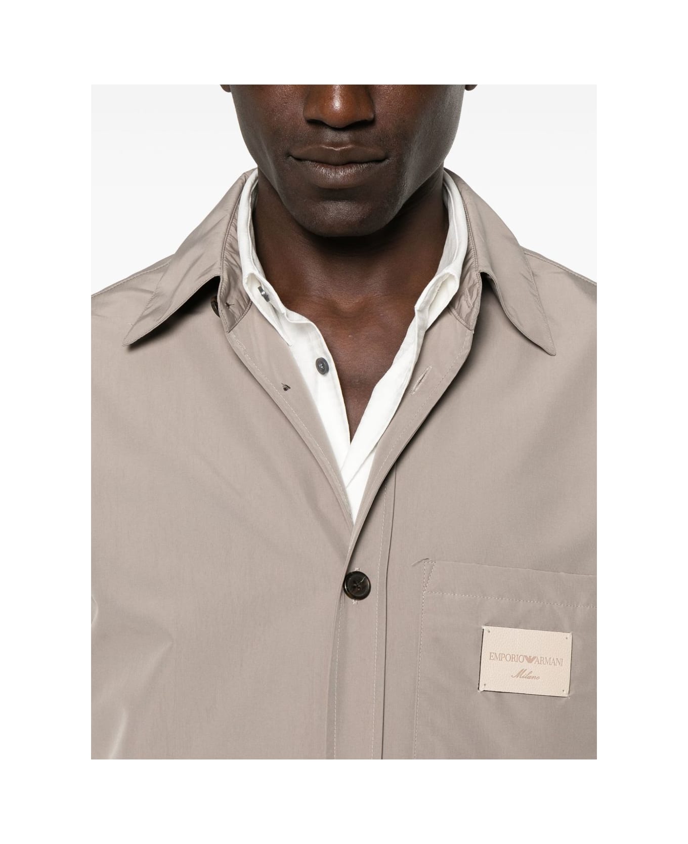 Emporio Armani Logo Shirt - Dove Grey