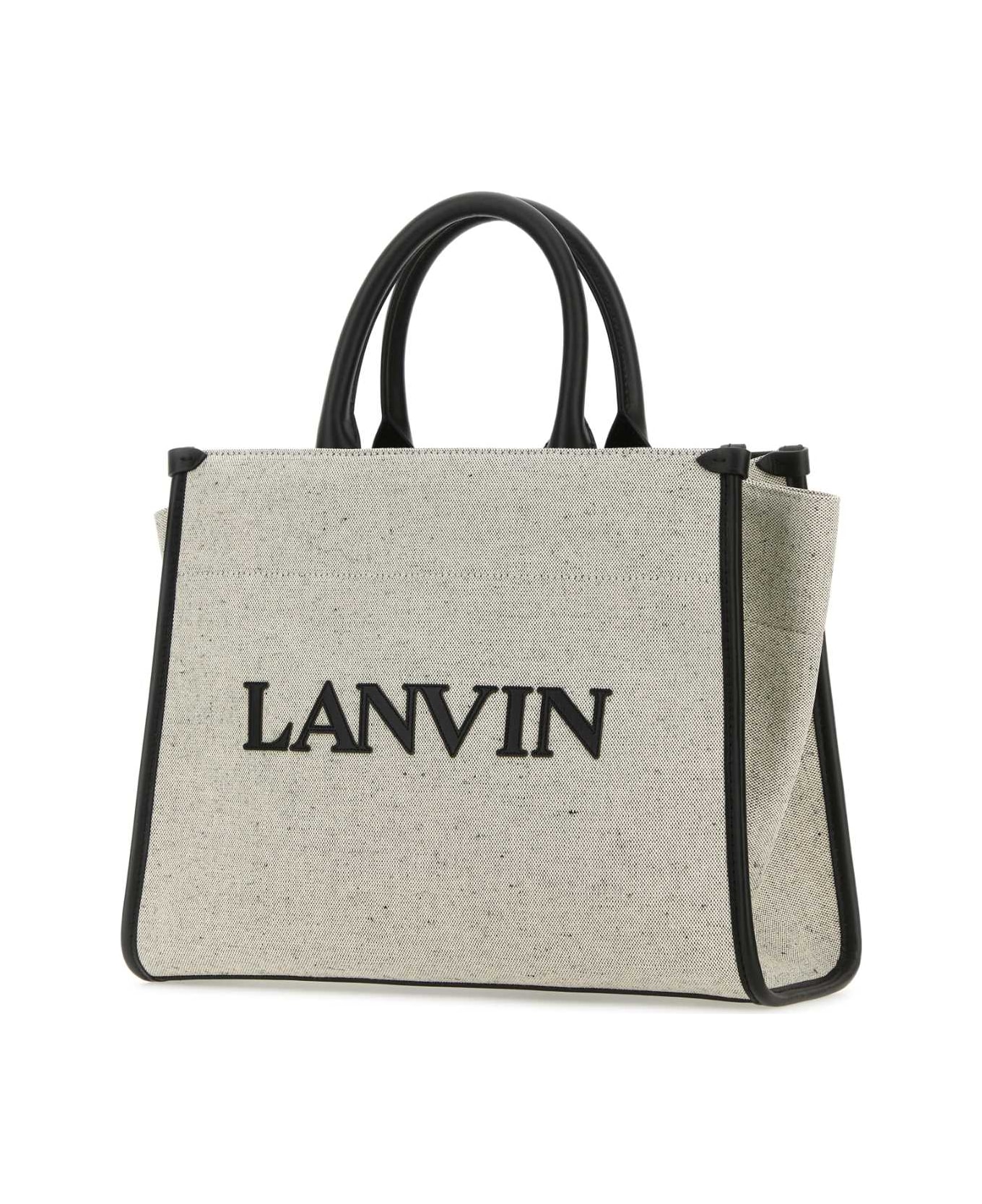Lanvin Two-tone Canvas Small In & Out Shopping Bag - BEIGEBLACK トートバッグ