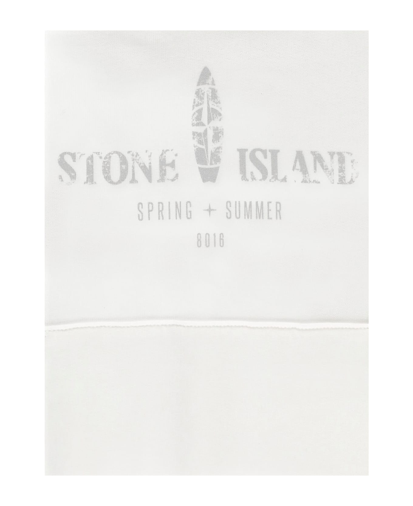 Stone Island Hoodie With Logo - White