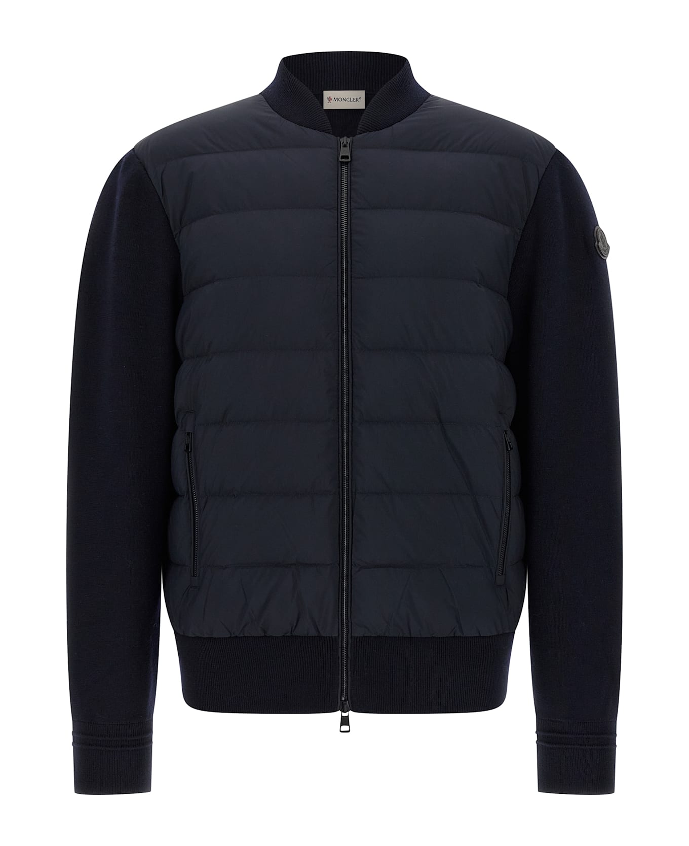 Moncler Two-material Cardigan - Blue